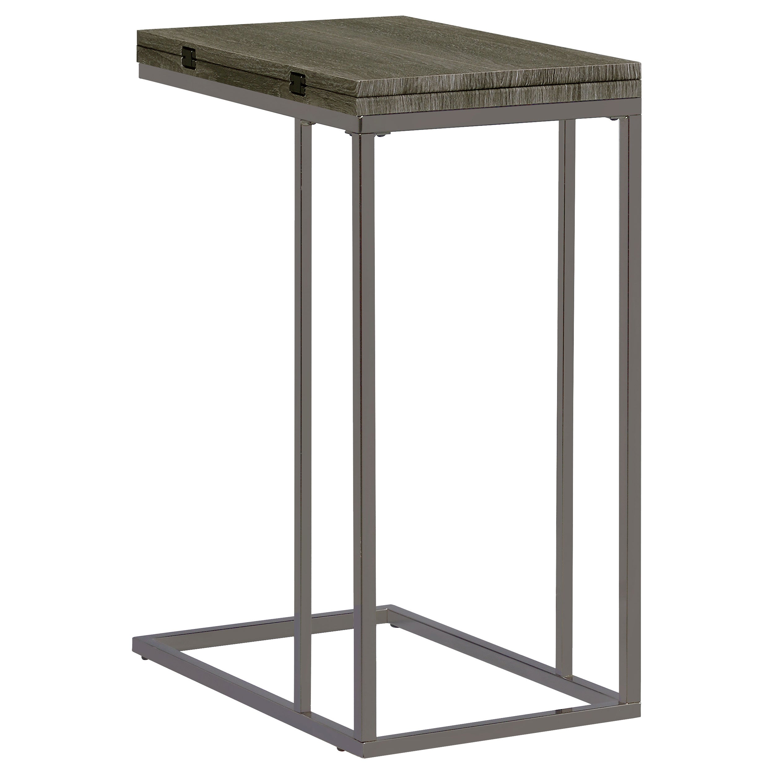 Pedro Expandable C-Shaped Sofa Side Table Chestnut