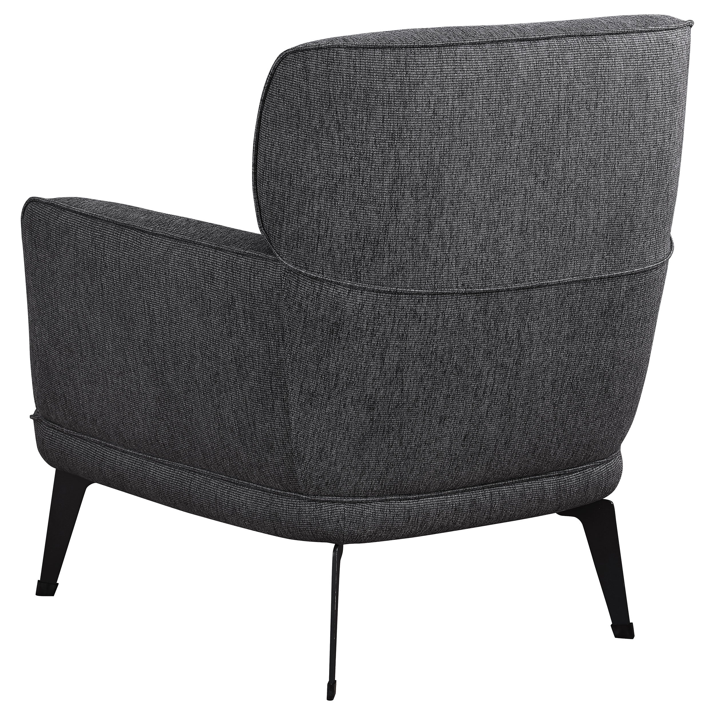 Andrea Upholstered Crecent Arm Accent Chair Orange