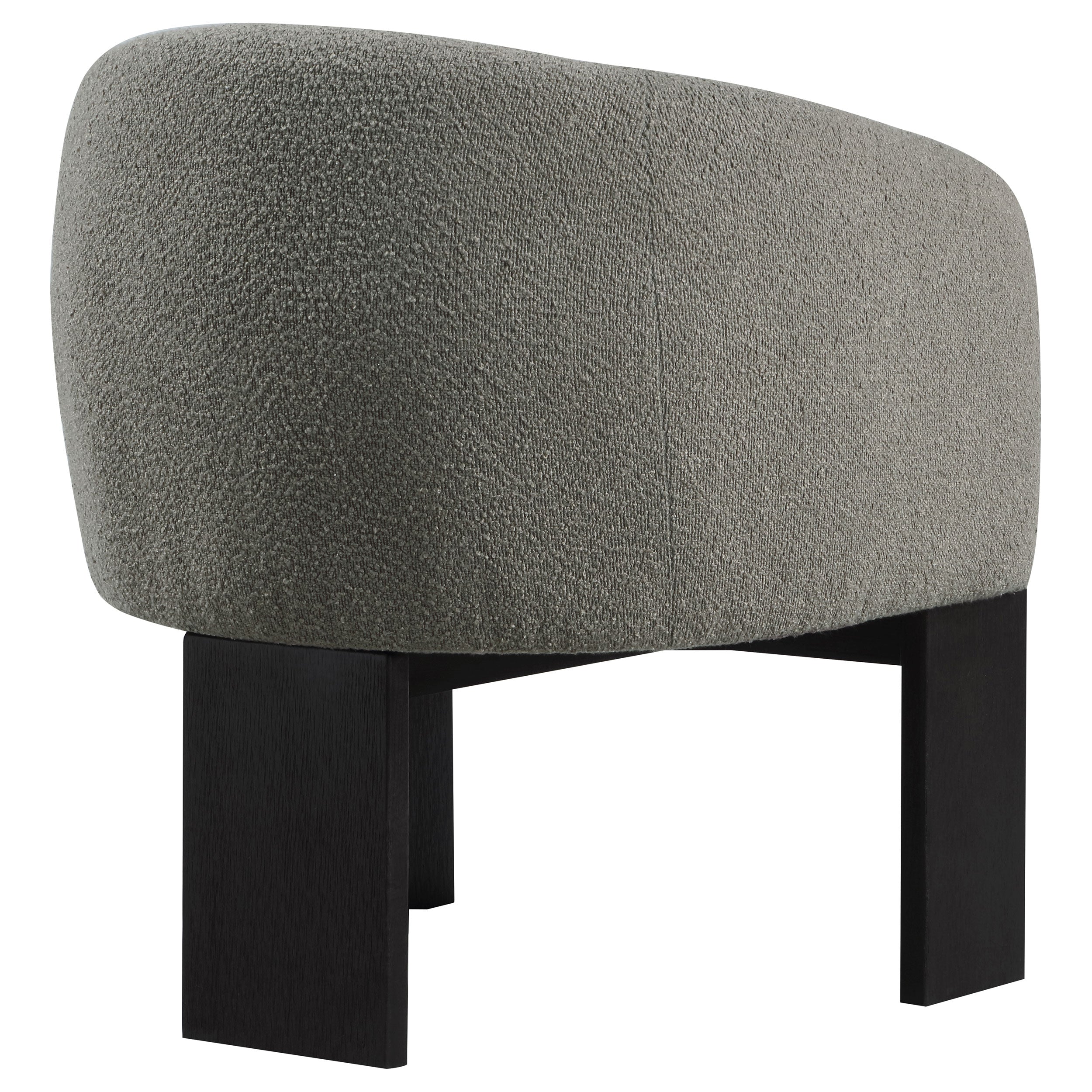 Valdez Boucle Upholstered Barrel Back Accent Chair Beige