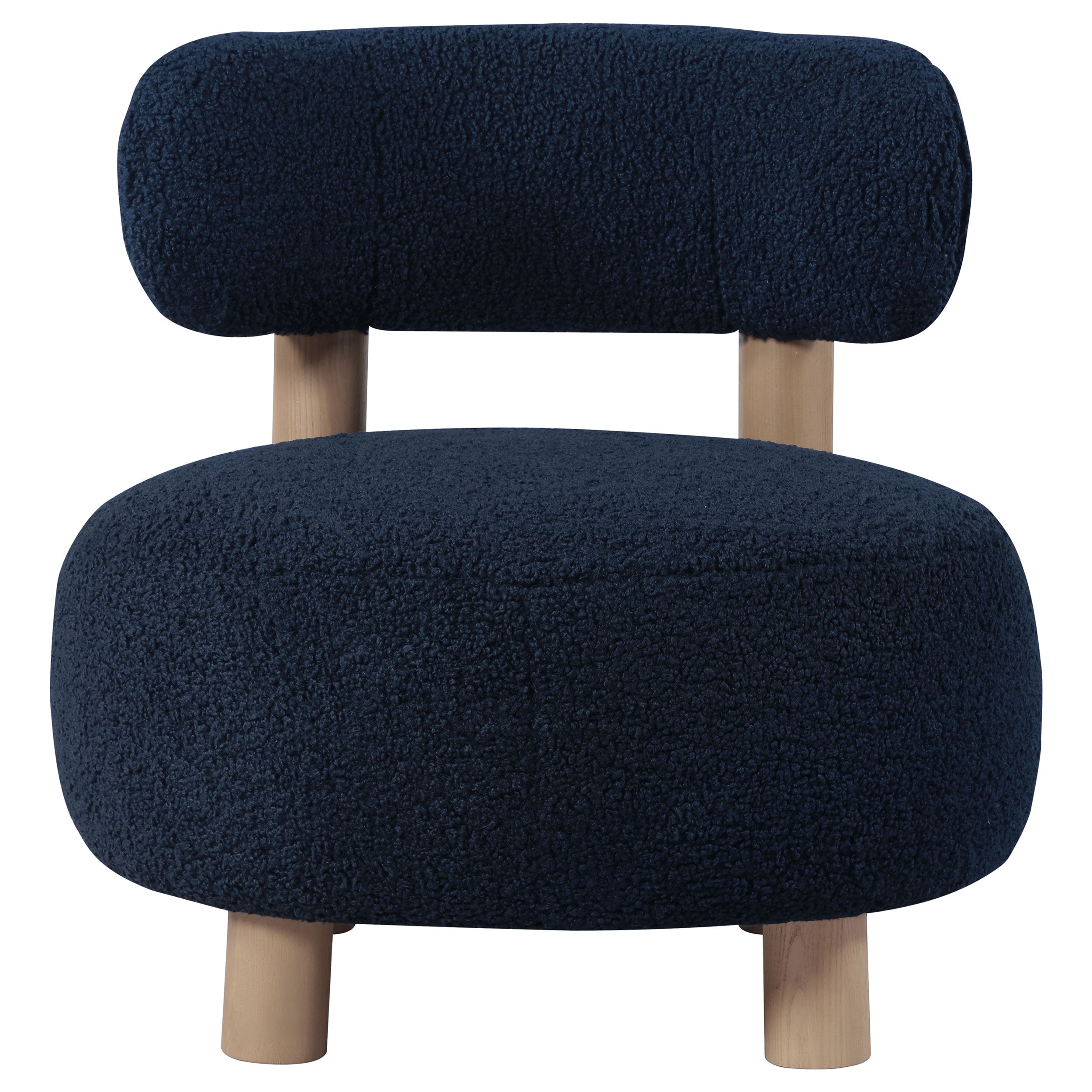 Zonie Boucle Upholstered Barrel Back Accent Chair Orange