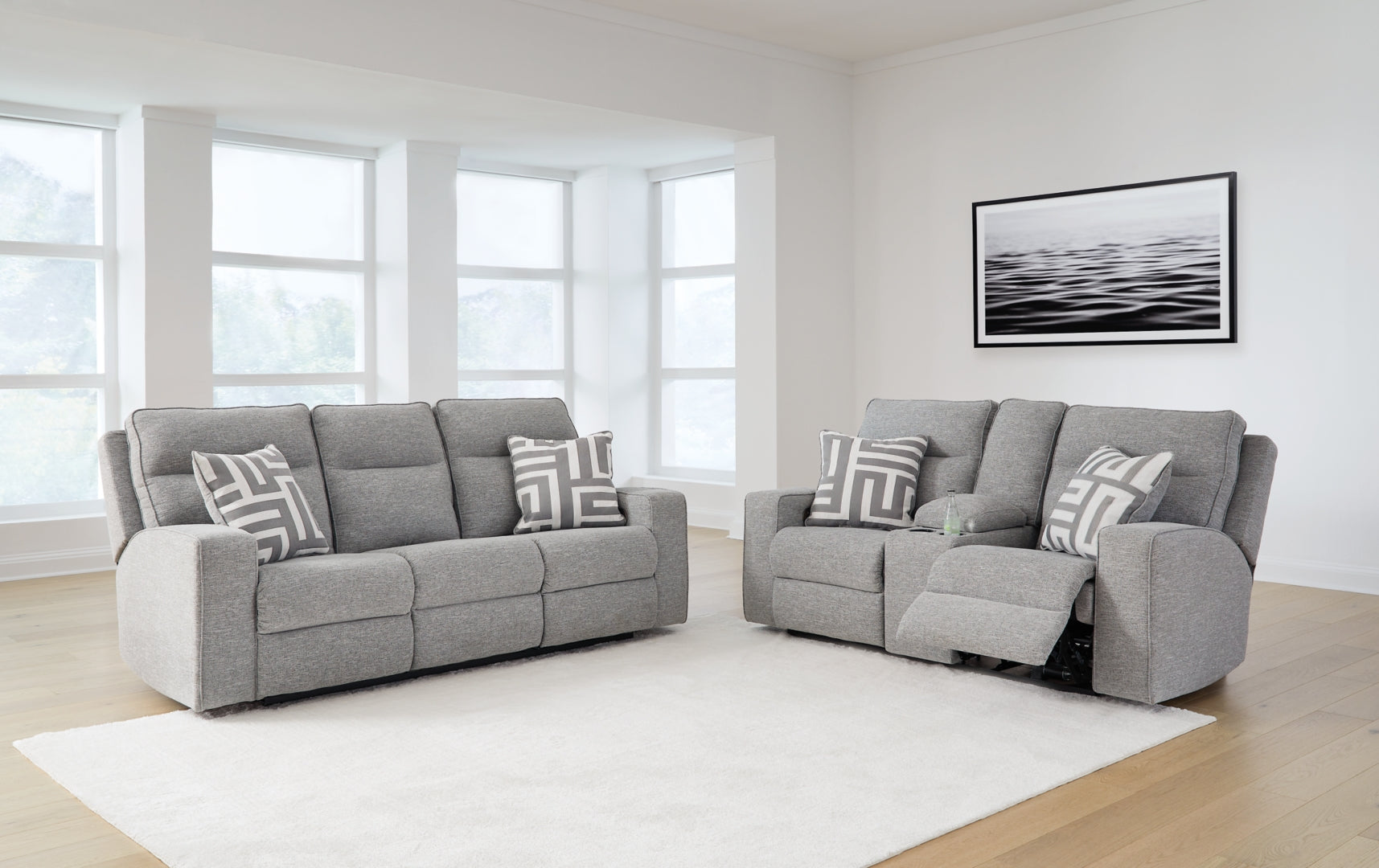 Biscoe Sofa Loveseat and Recliner