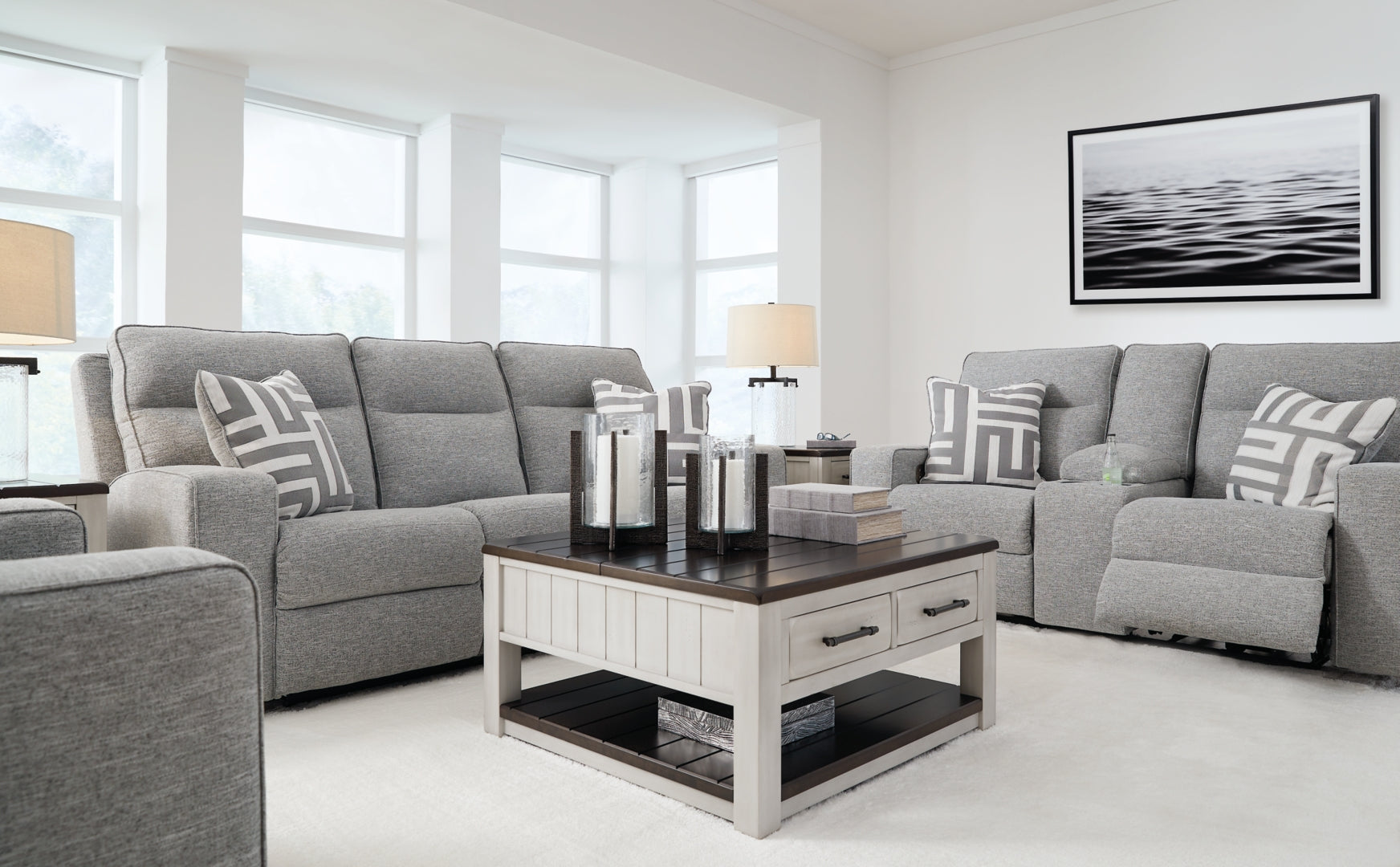 Biscoe Sofa Loveseat and Recliner