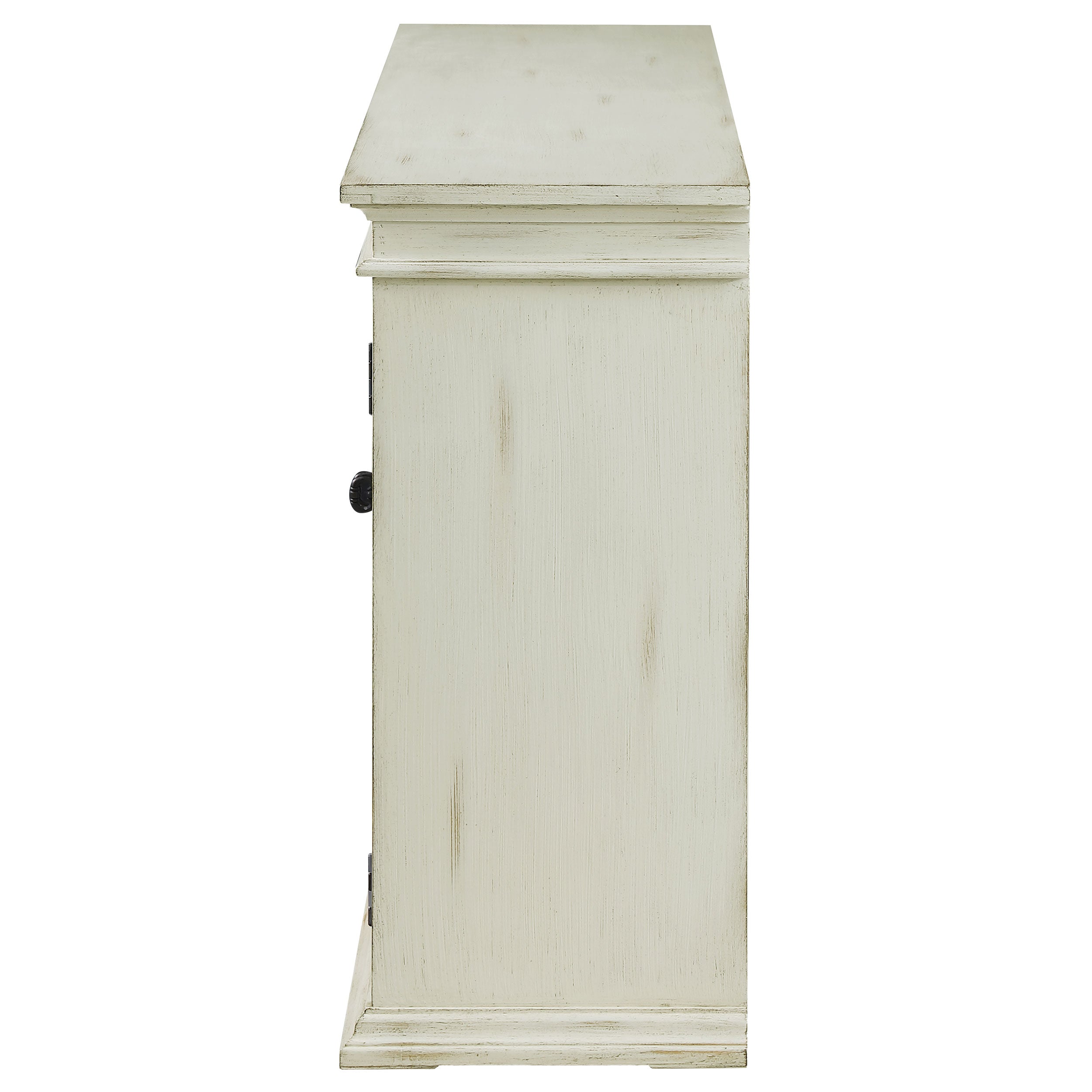 Kiara 4-door Wood Lattice Storage Accent Cabinet Light Honey