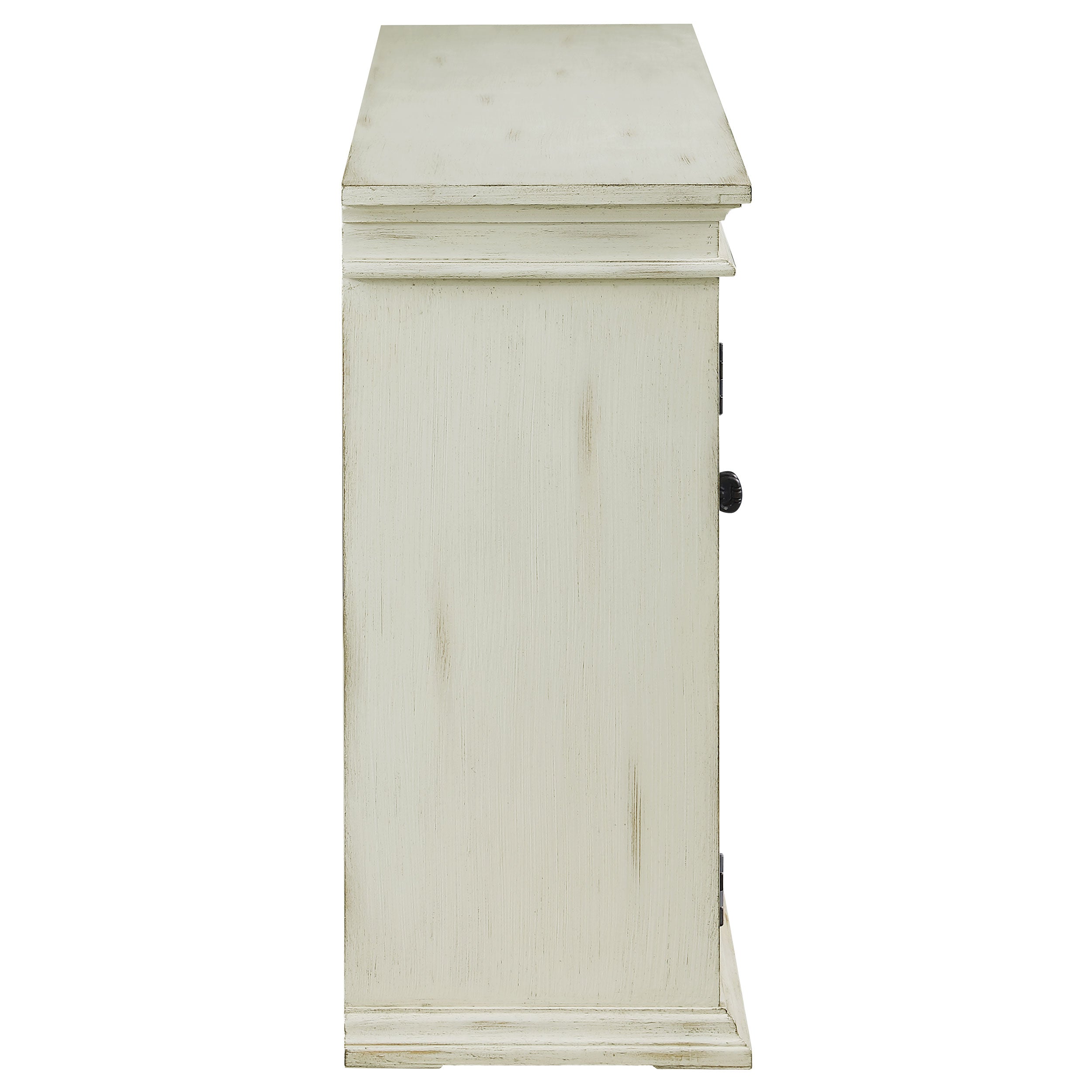 Kiara 4-door Wood Lattice Storage Accent Cabinet Light Honey