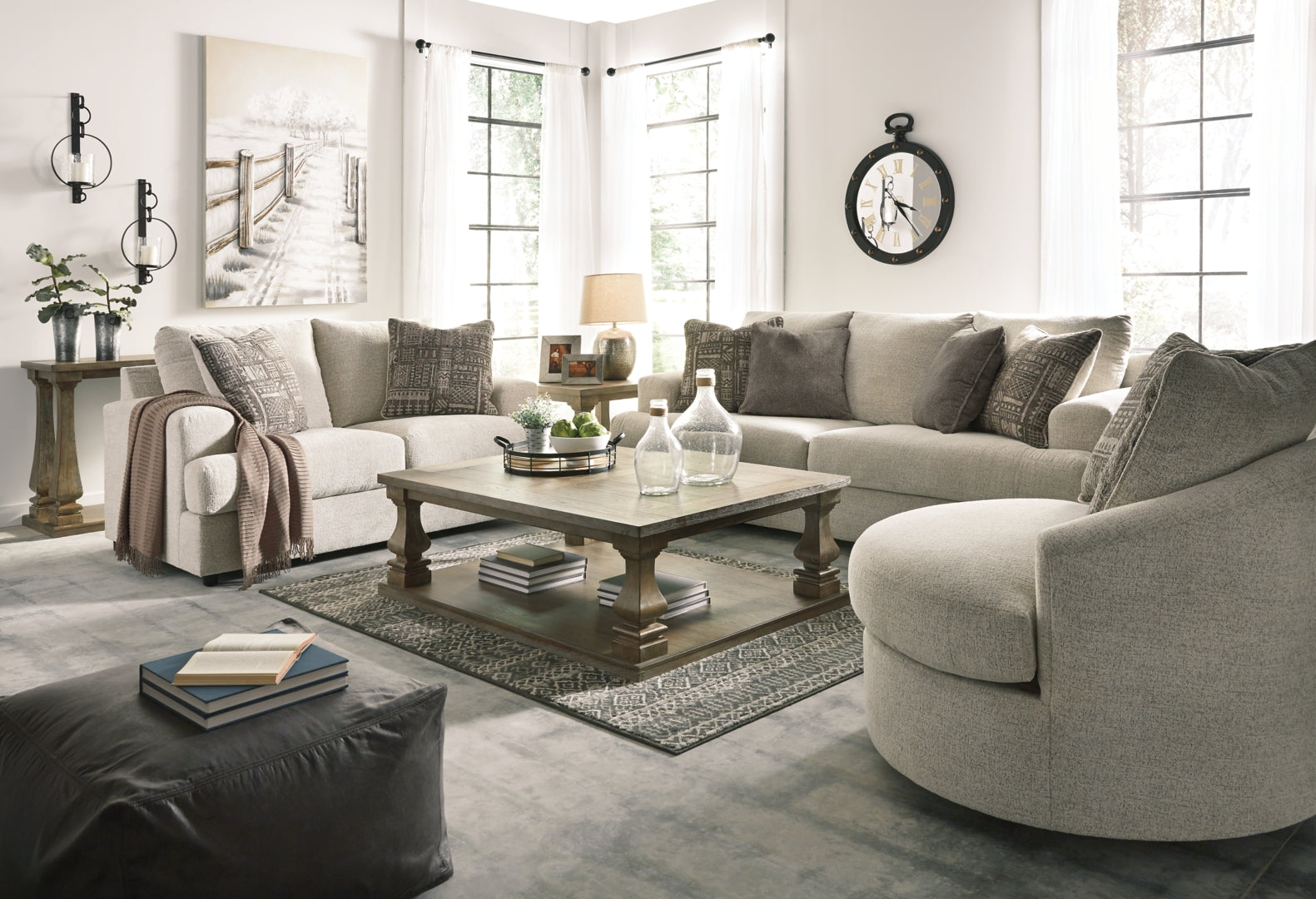 Soletren Sofa, Loveseat, Chair and Ottoman