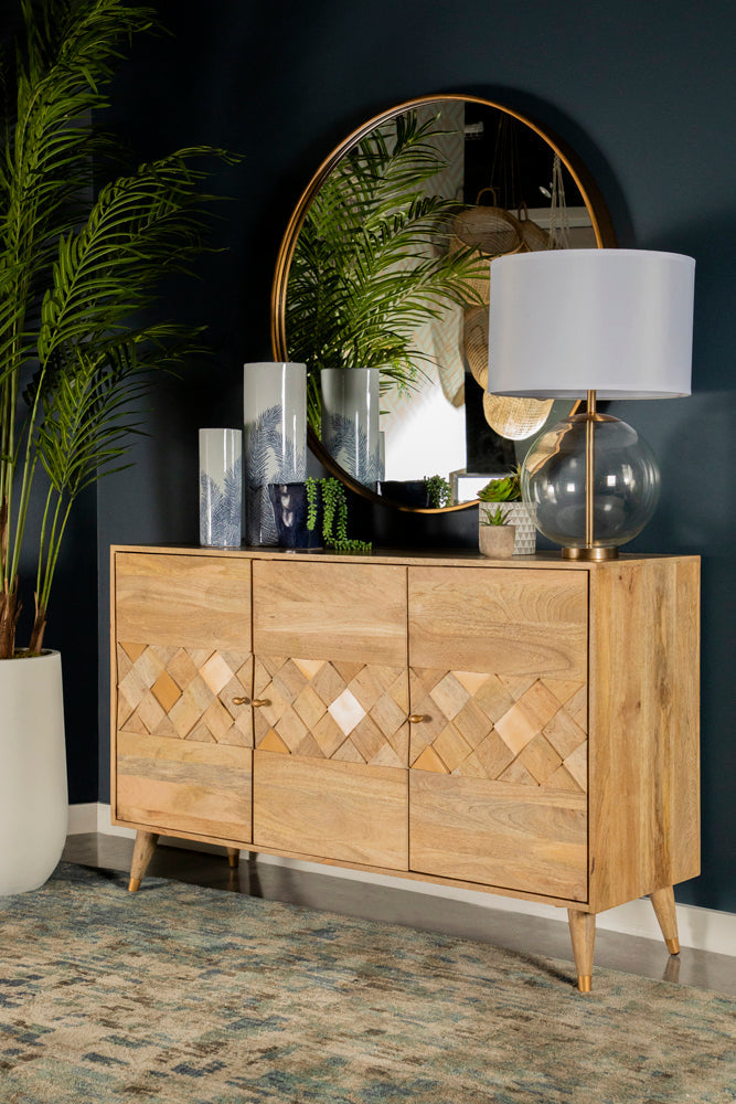 Alyssum 2-door Mango Wood Accent Cabinet Natural