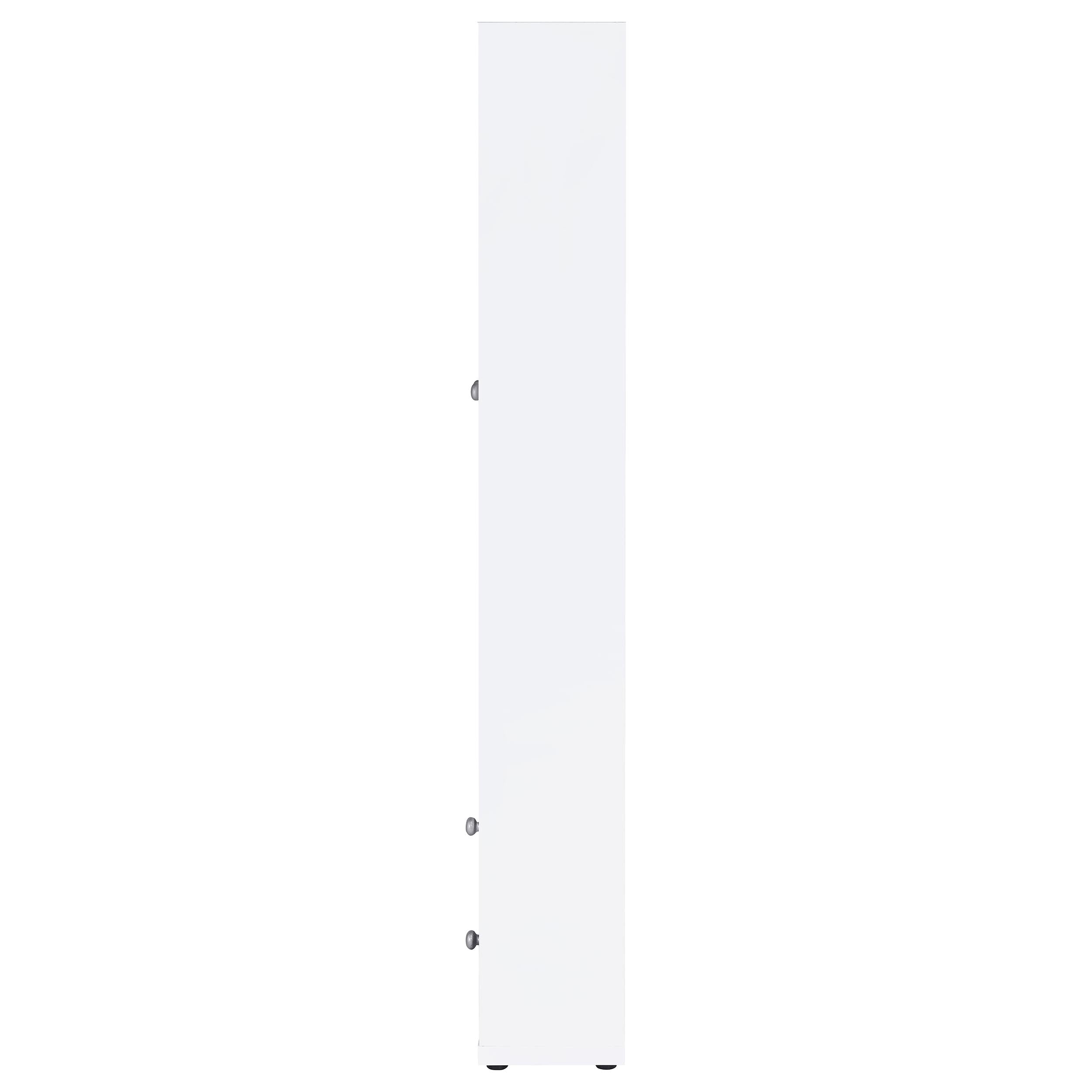 Hawthorne 4-shelf Glass Door Tall Cabinet with Drawers