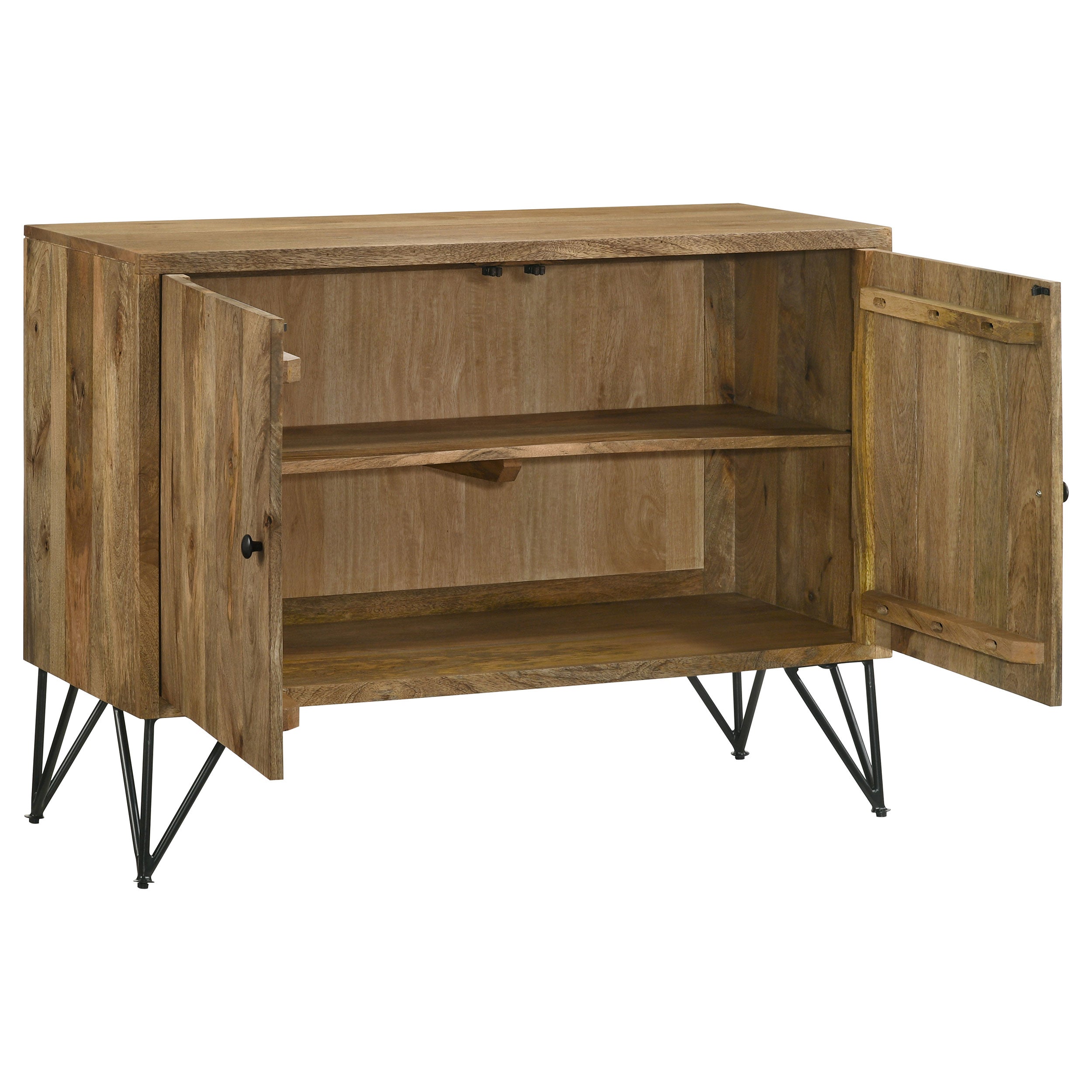 Eileen 2-door Wood Storage Accent Cabinet White Washed