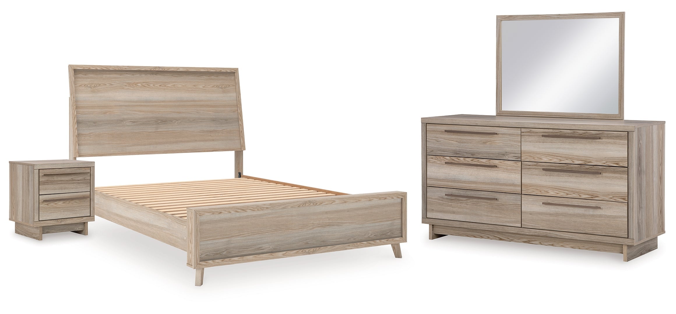 Hasbrick Brown Panel Headboard Bedroom Set