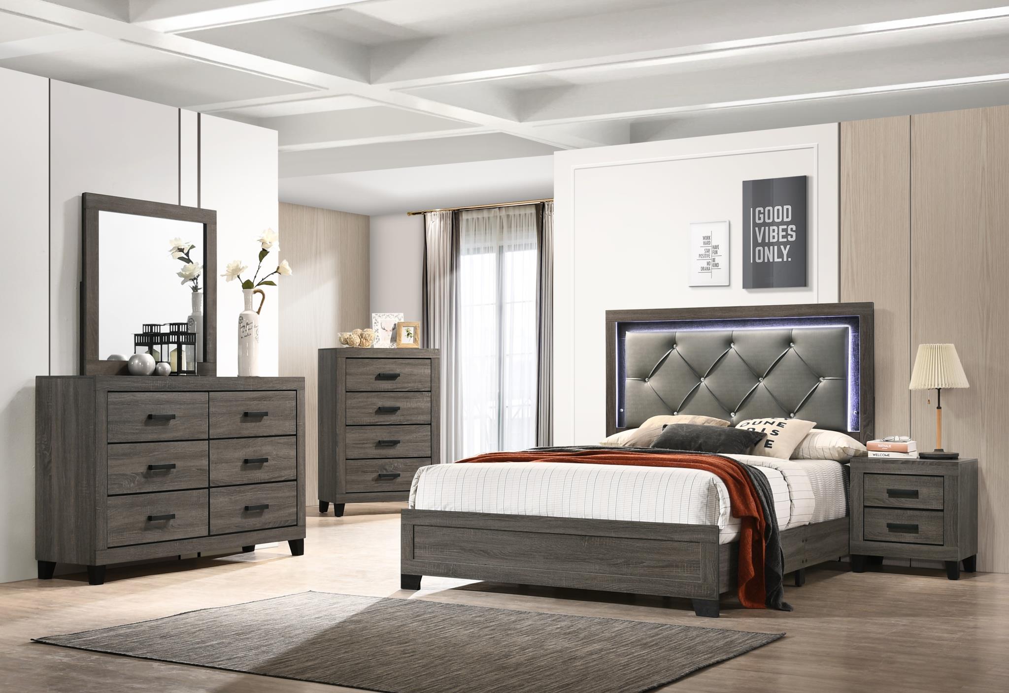 Camilla Gray Finish Bedroom Collection
