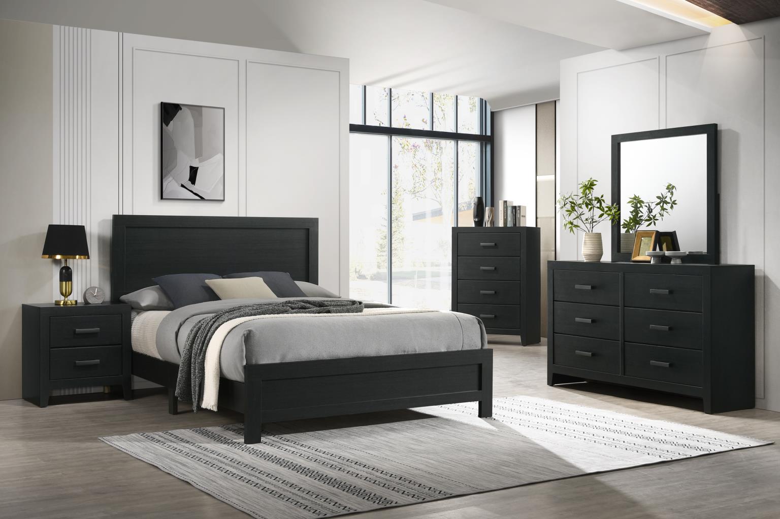 Sable Ebony Black Bedroom Collection