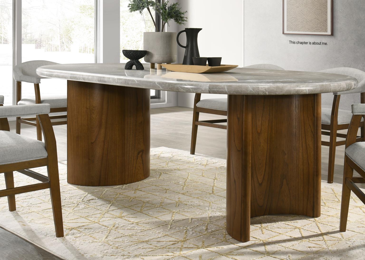 Iulia Dining Table & 4 Side Chairs
