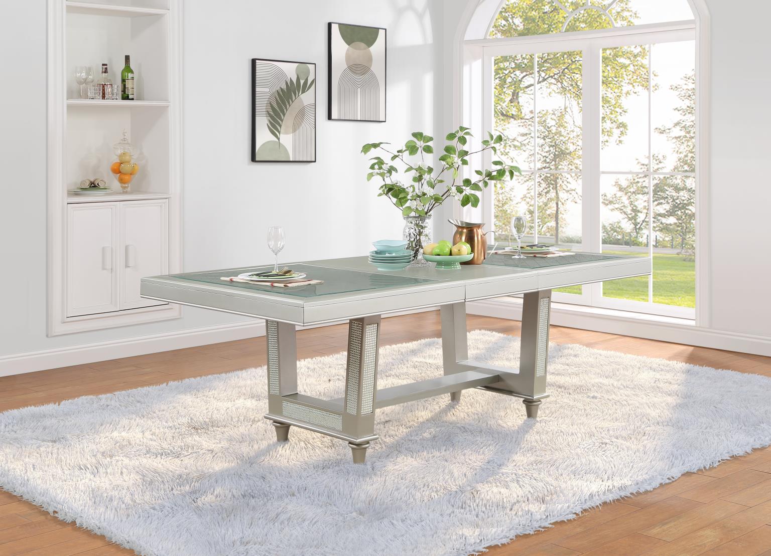Catherine Silver Shimmer Dinette Collection