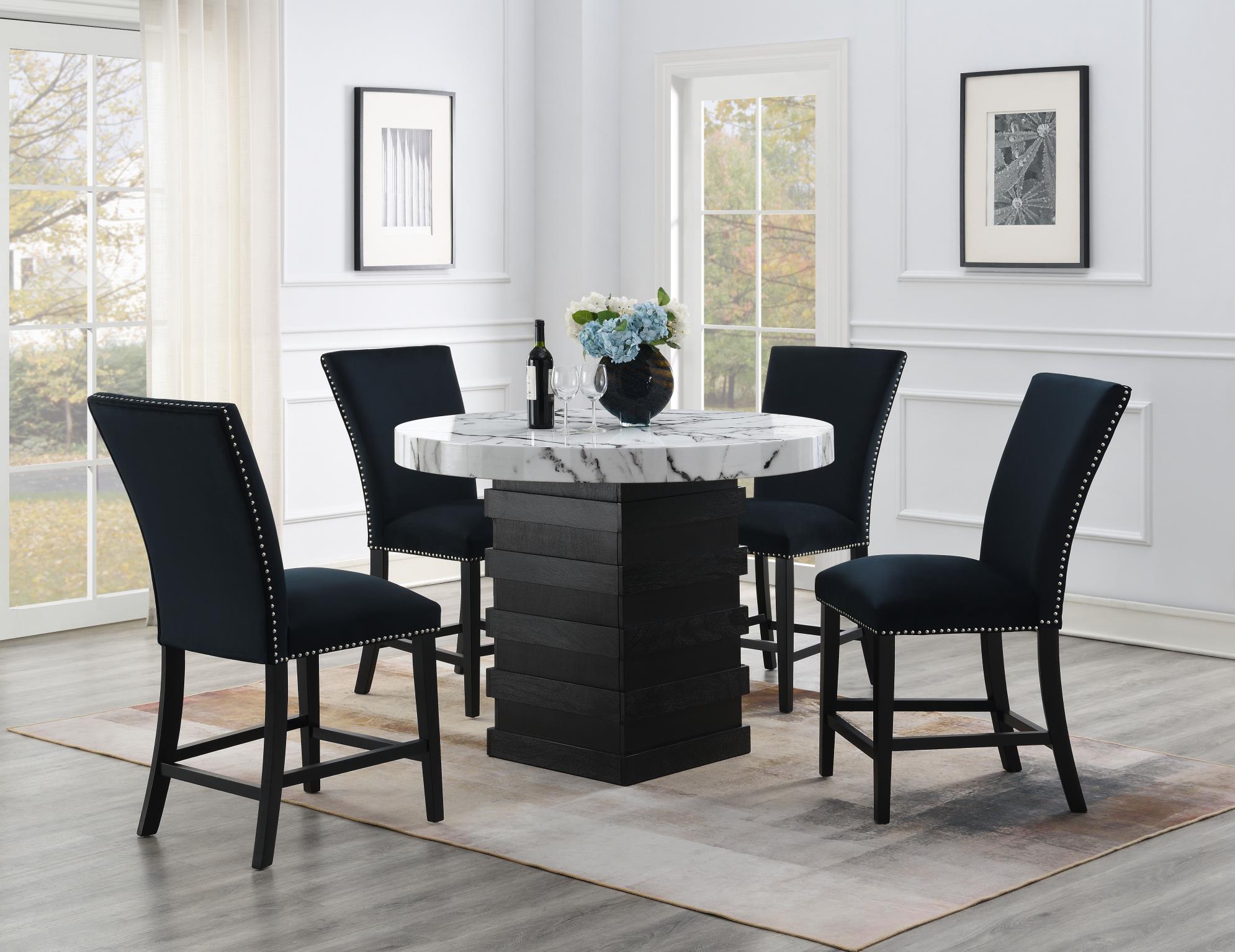 White Round Counter Height Table