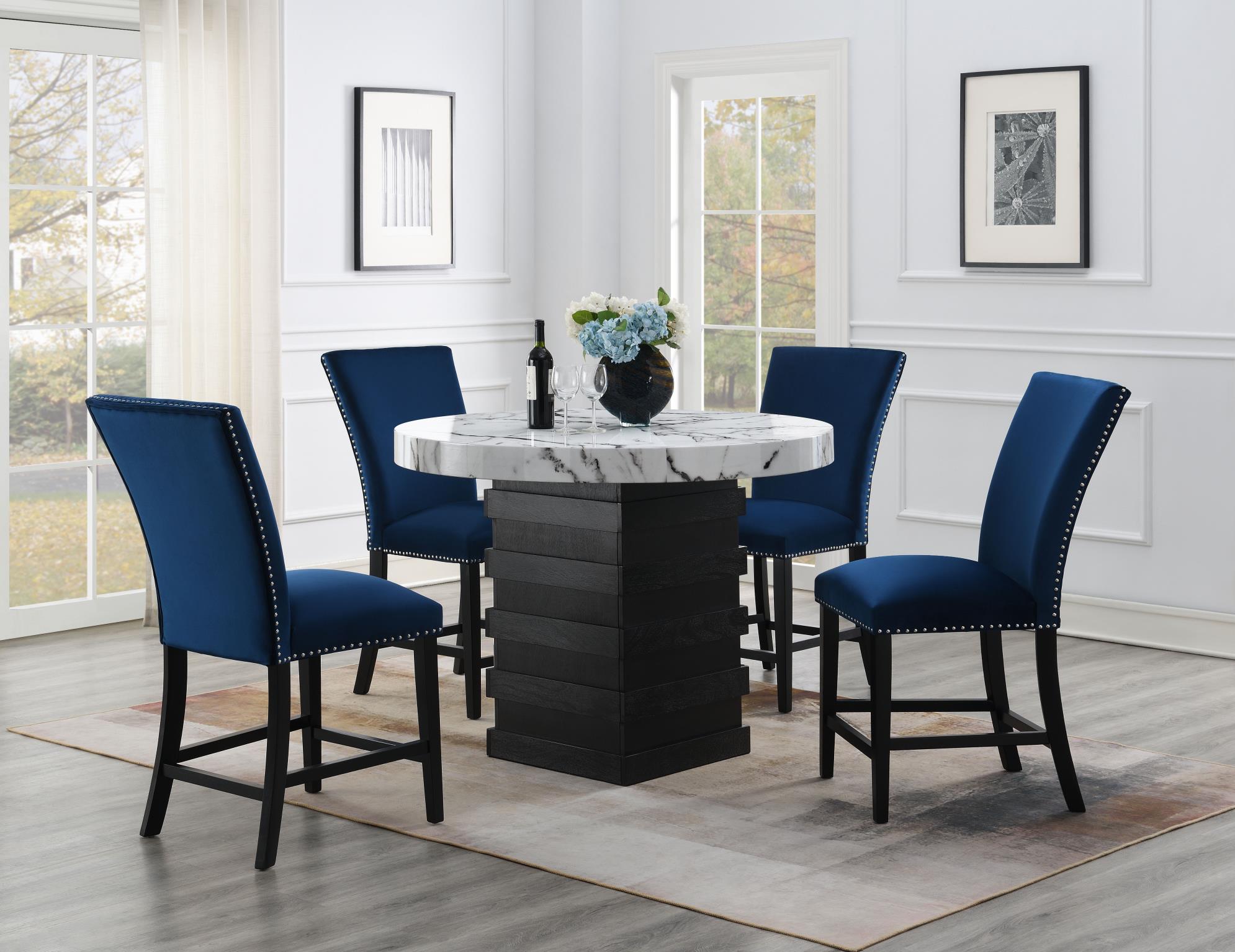 White Round Counter Height Table