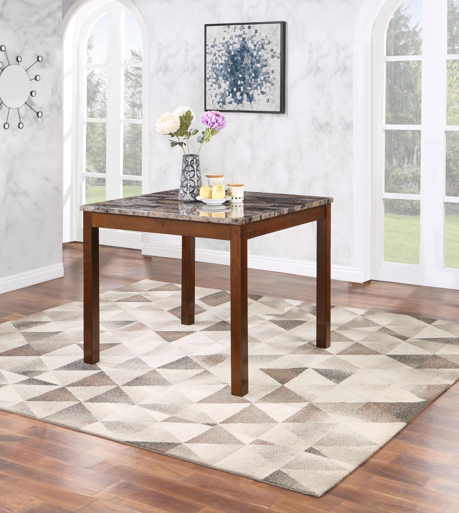 Gray Dining Table W/ 4 Chairs