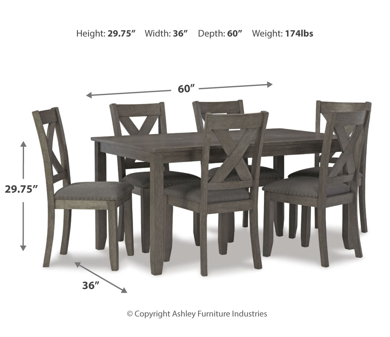 Caitbrook RECT DRM Table Set (7/CN)