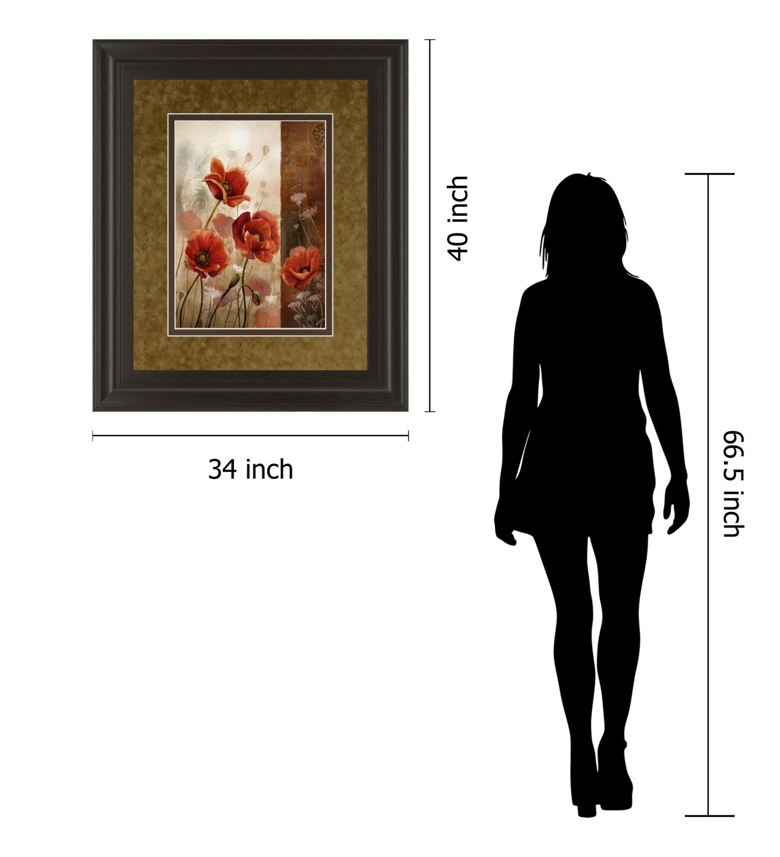 Wild Poppies Ii By Conrad Knutsen 34X40 Framed Print