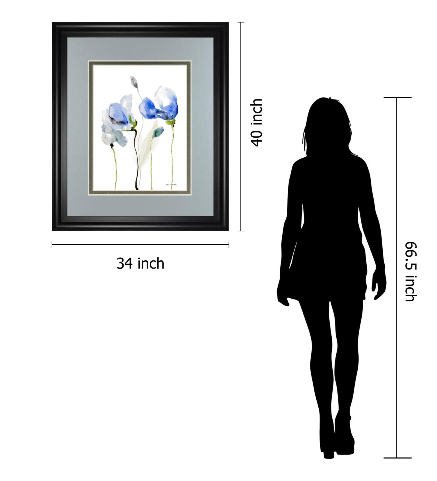 All Poppies Ii By Lanie Loreth 34X40 Framed Print