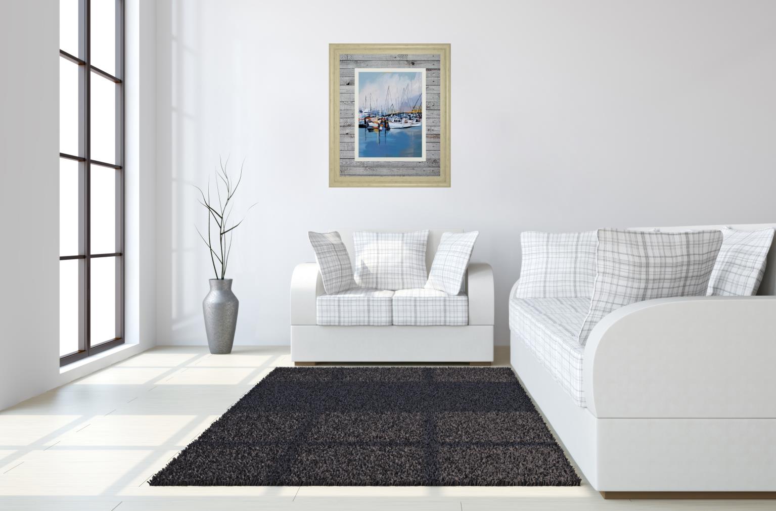 Along The Quay By Fitsimmons, A. 34X40 Framed Print