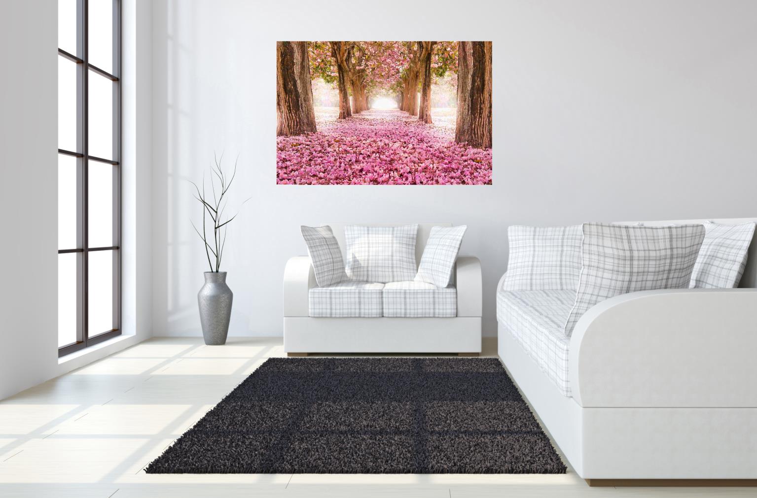 Temp Glass W/Foil - Pink Cherry Blossom Tempered Glass