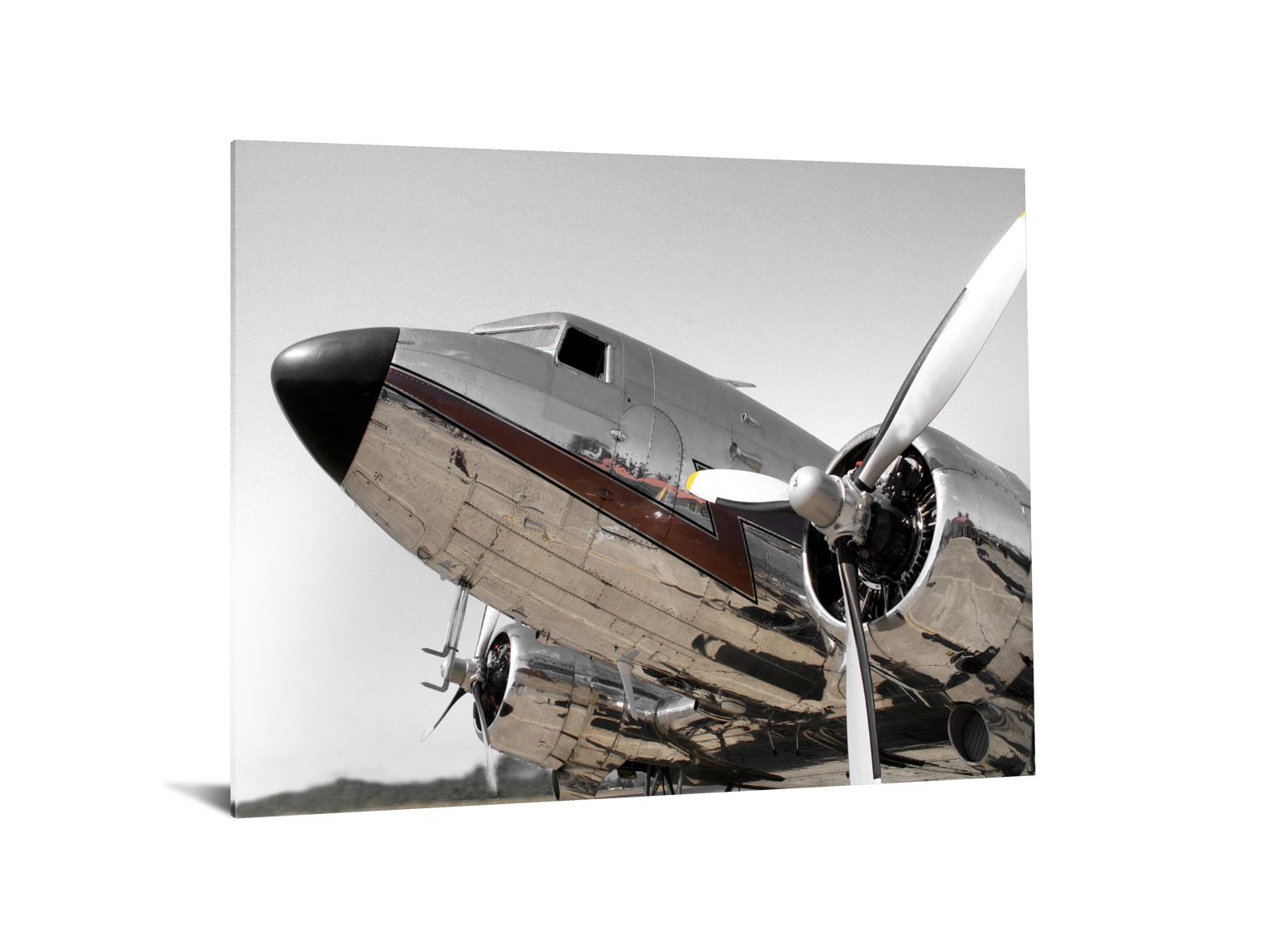 Temp Glass W/Foil - Chrome Airplane Tempered Glass