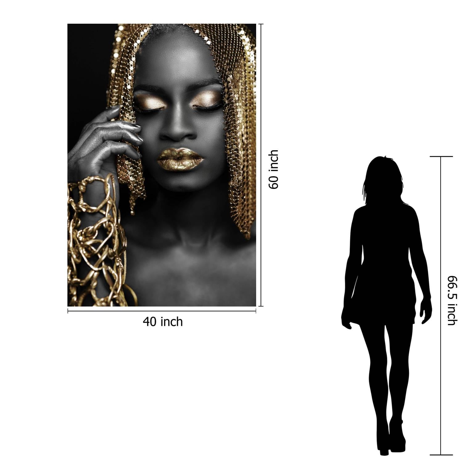 Temp Glass W/Foil - Woman Gold Hair Tempered Glass