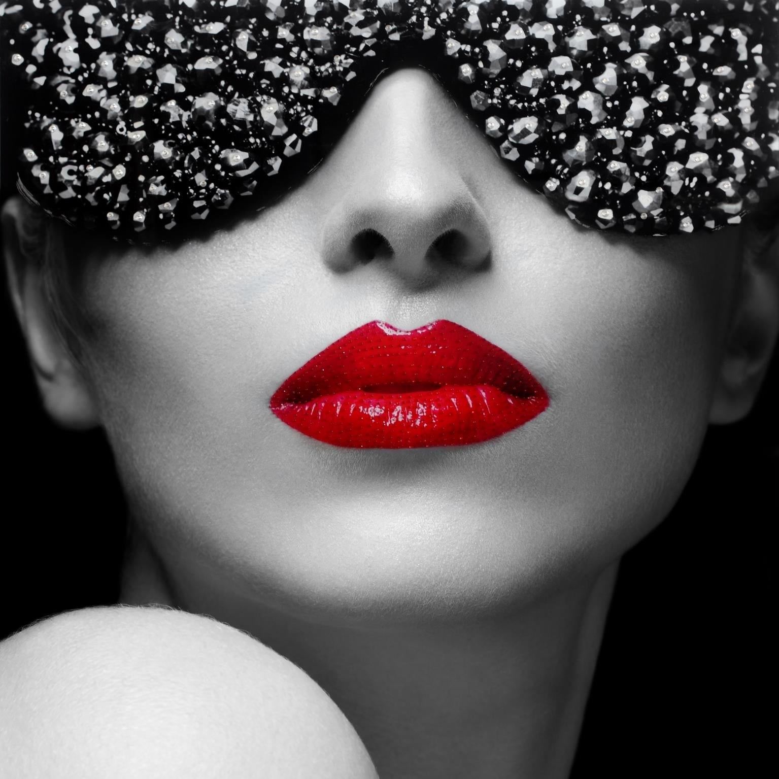 Tempered Glass W/Foil & Rhinestones- Shades Tempered Glass