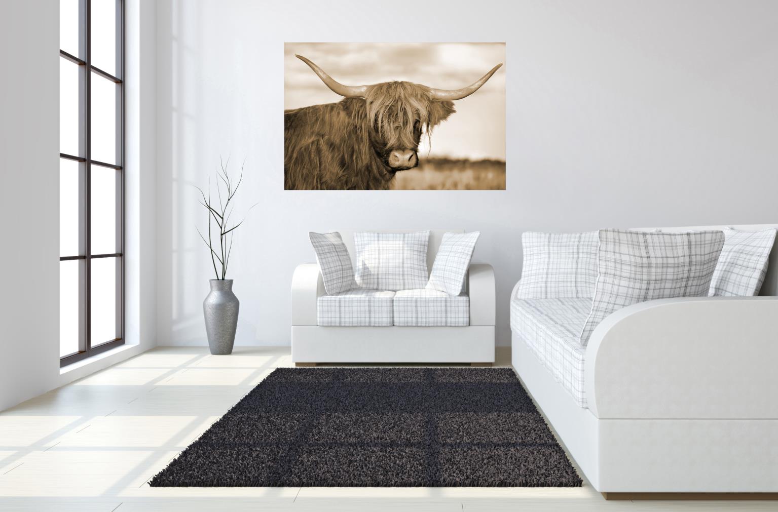 Temp Glass W/Foil - Highland Cow 1 Tempered Glass