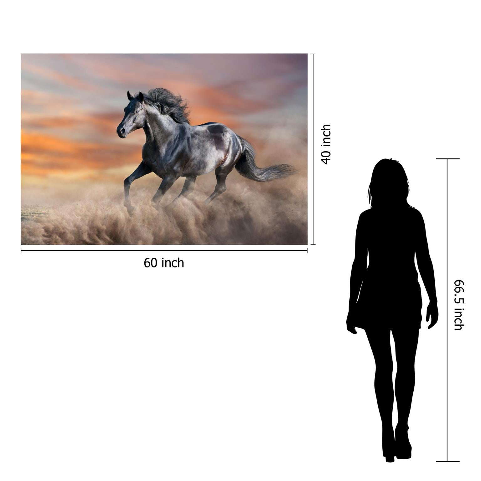 Temp Glass W/Foil -Running Horse Tempered Glass