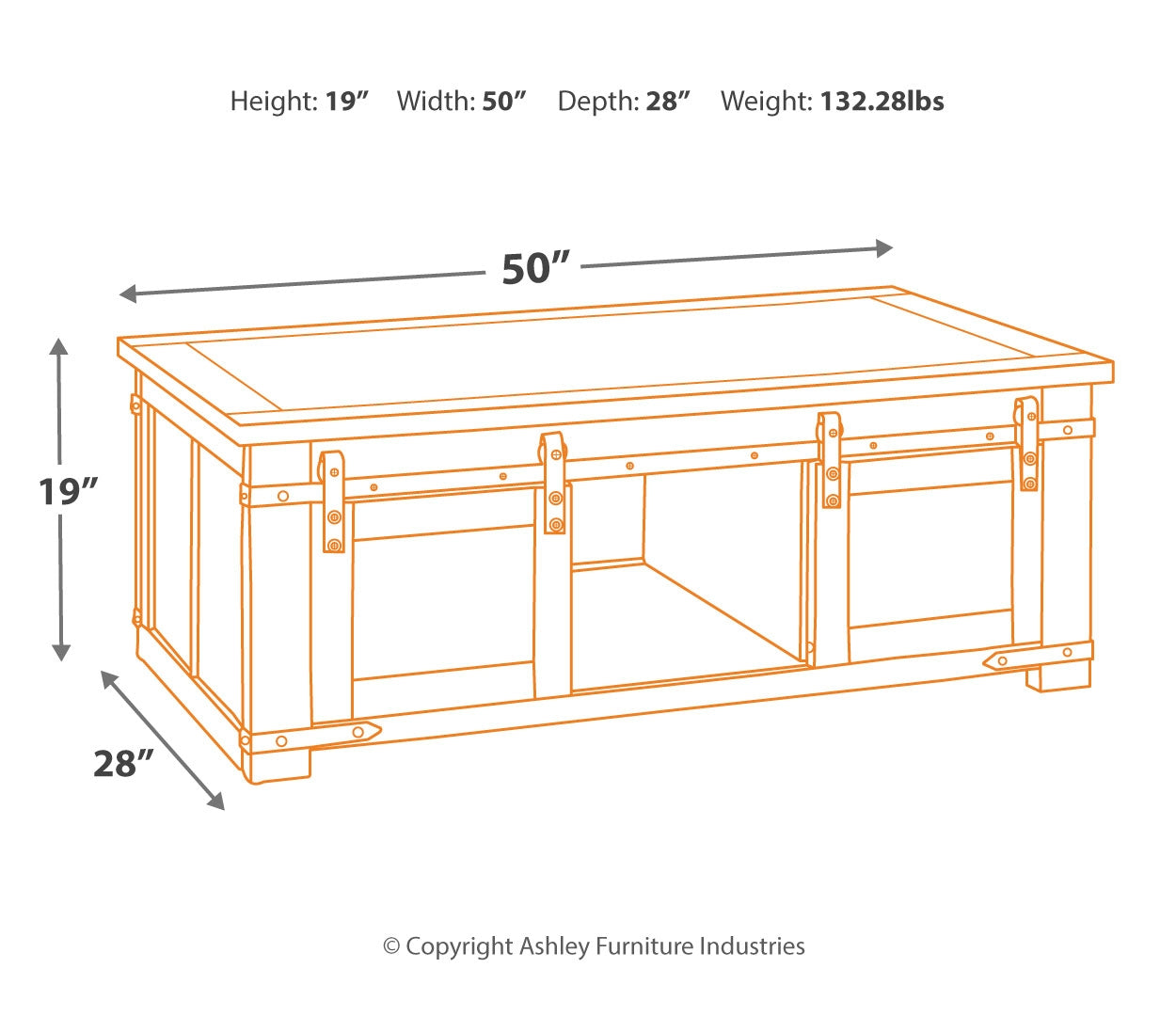 Budmore Coffee Table with End Tables