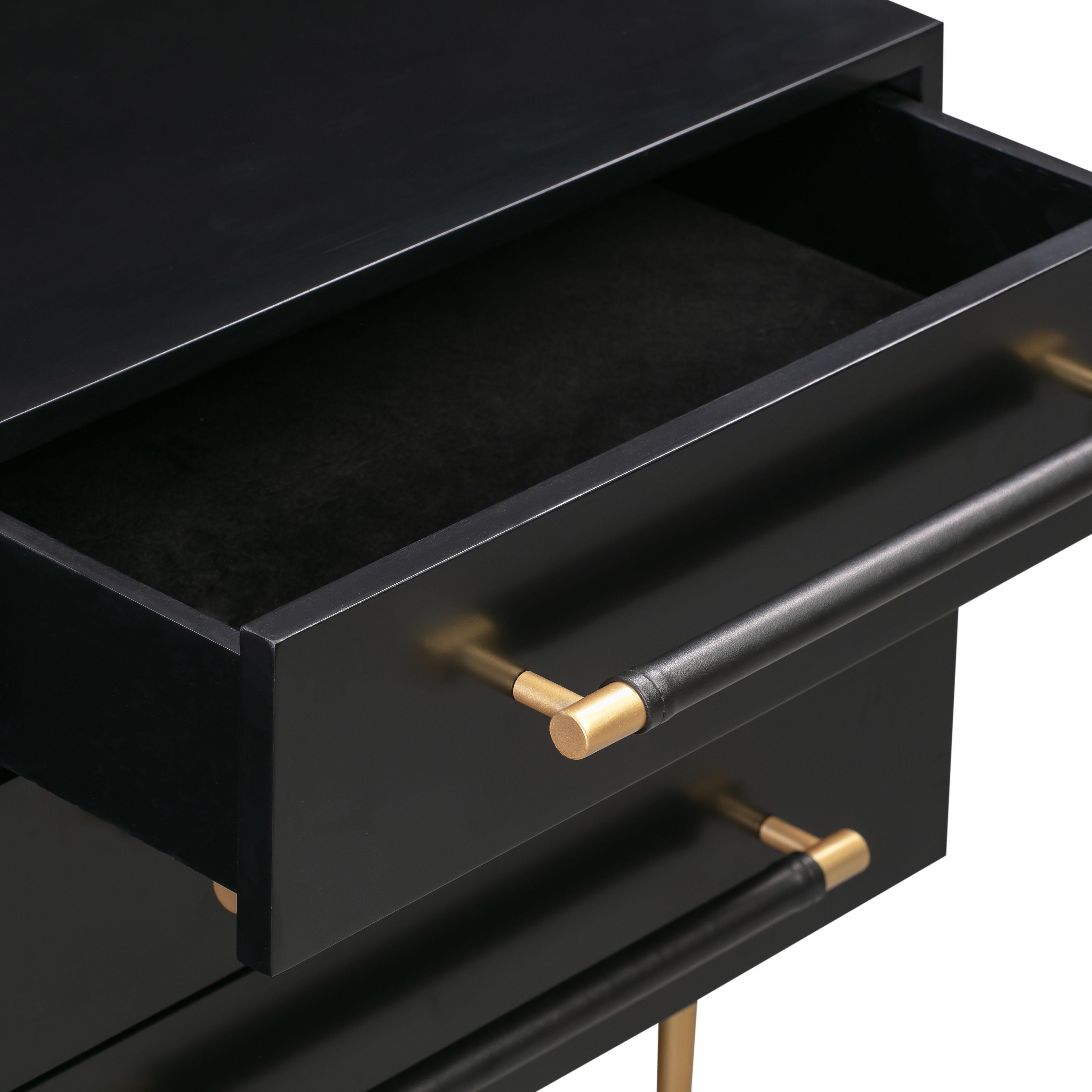 Trident Black Nightstand - UK