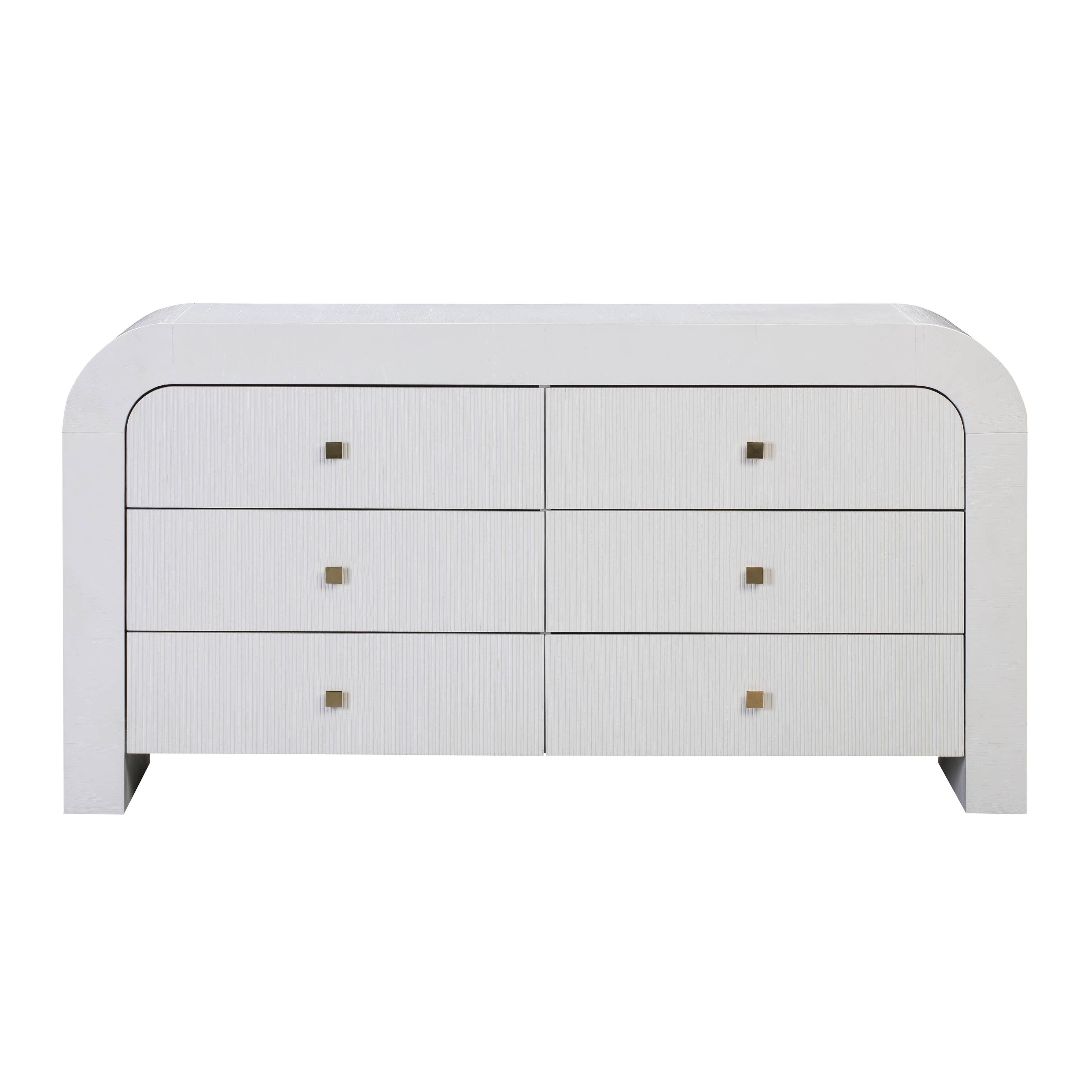 Hump 6 Drawer White Dresser - UK