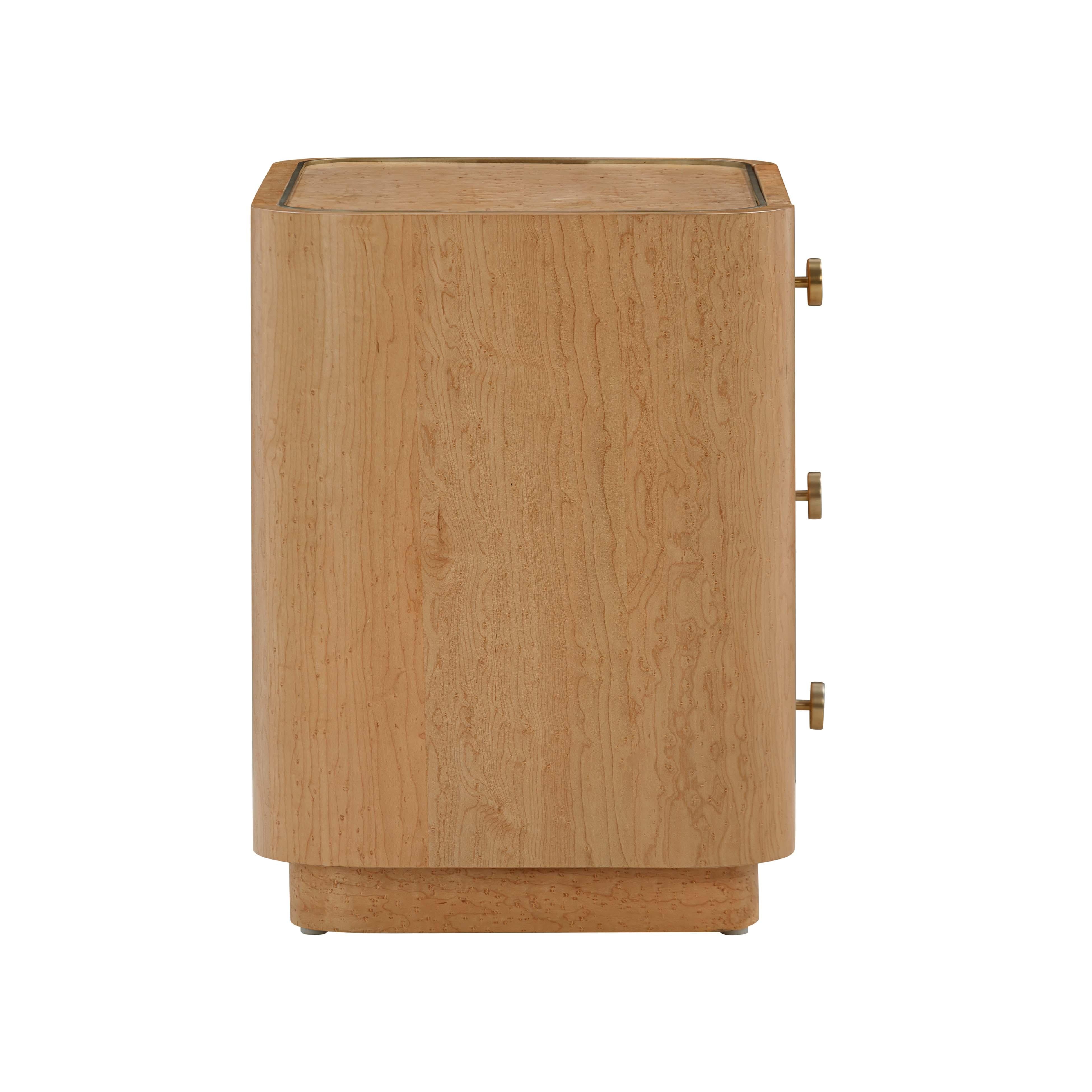 Abigail Natural Birdseye Maple Nightstand - UK