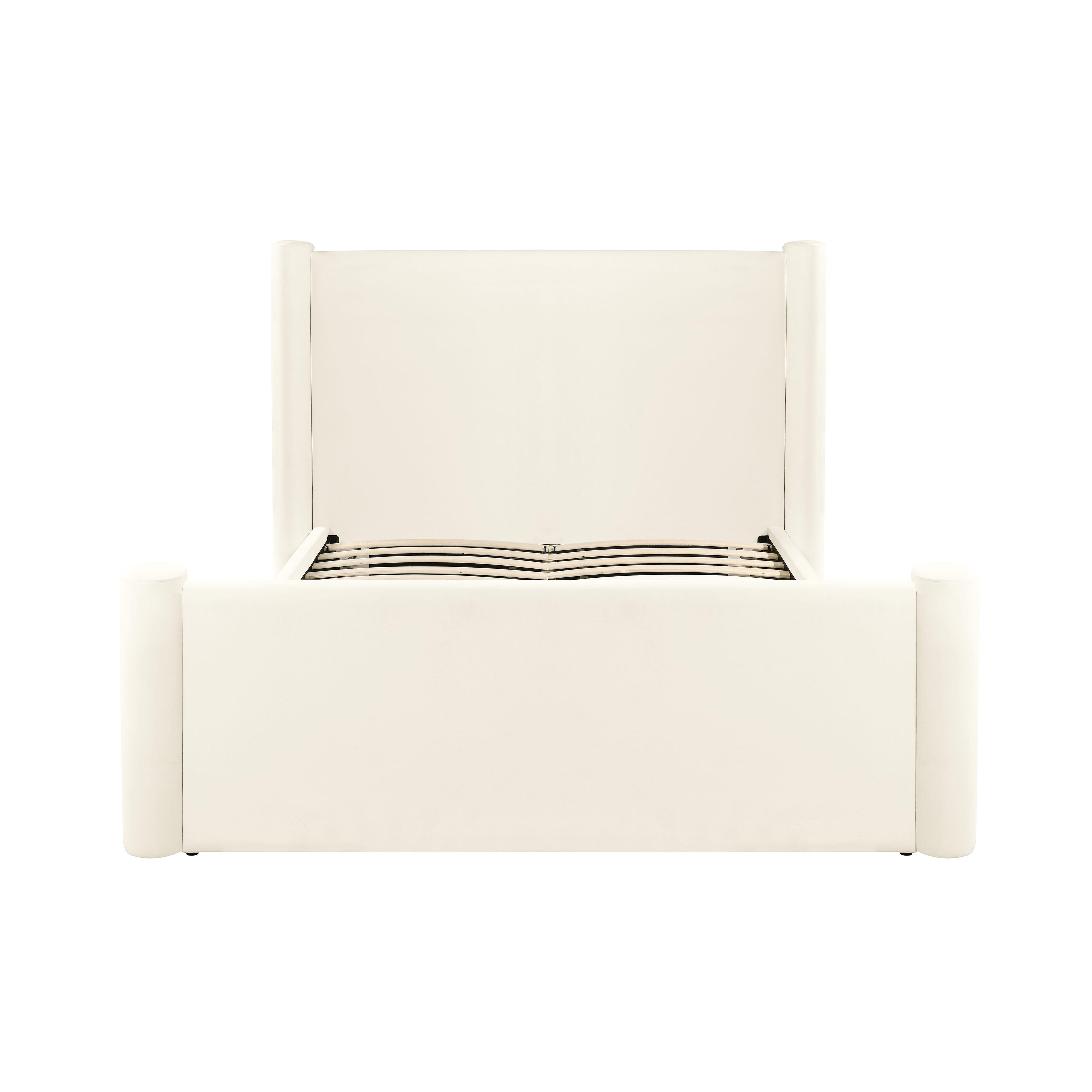 Athara Cream Velvet UK King Bed