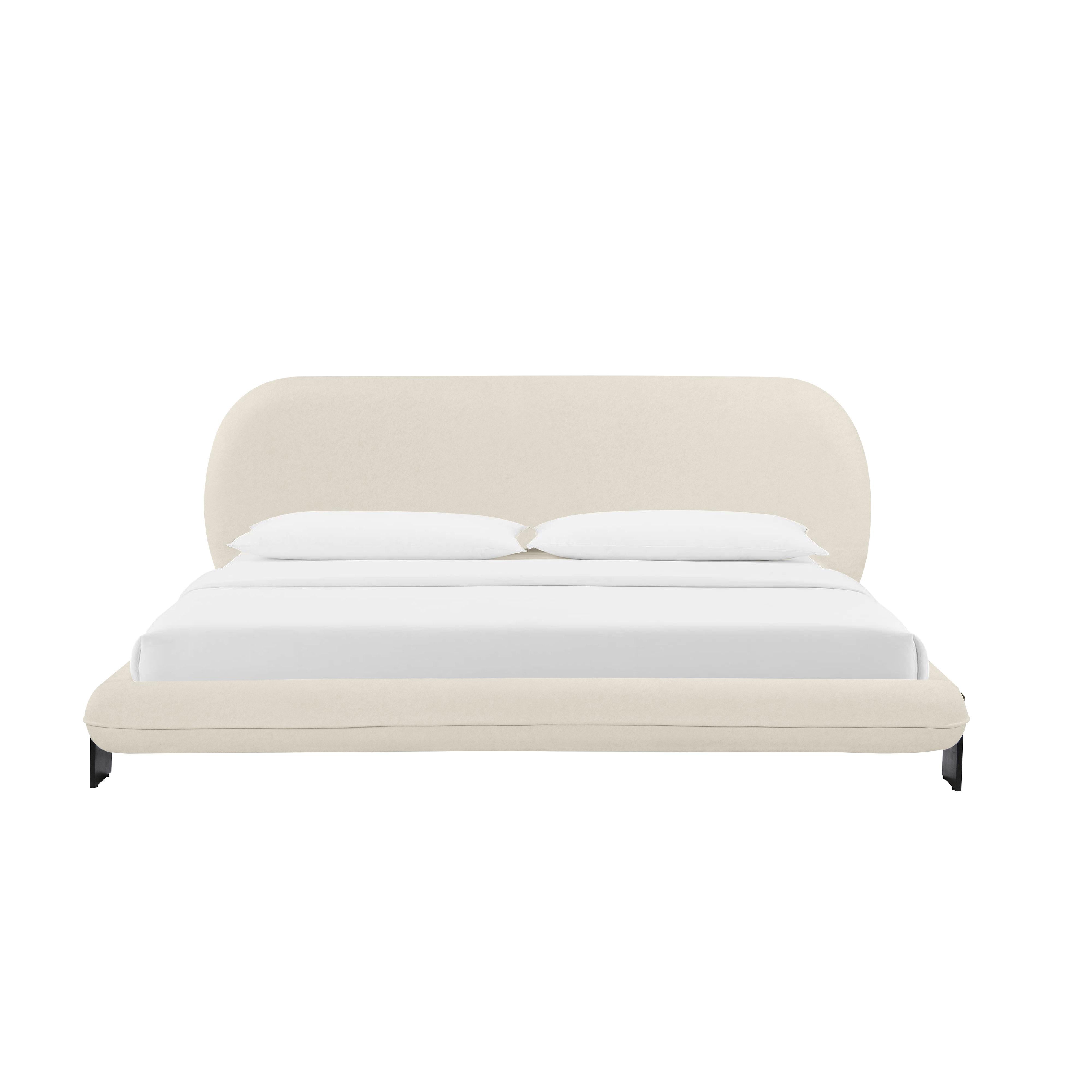 Ophelia Cream Faux Wool King Bed