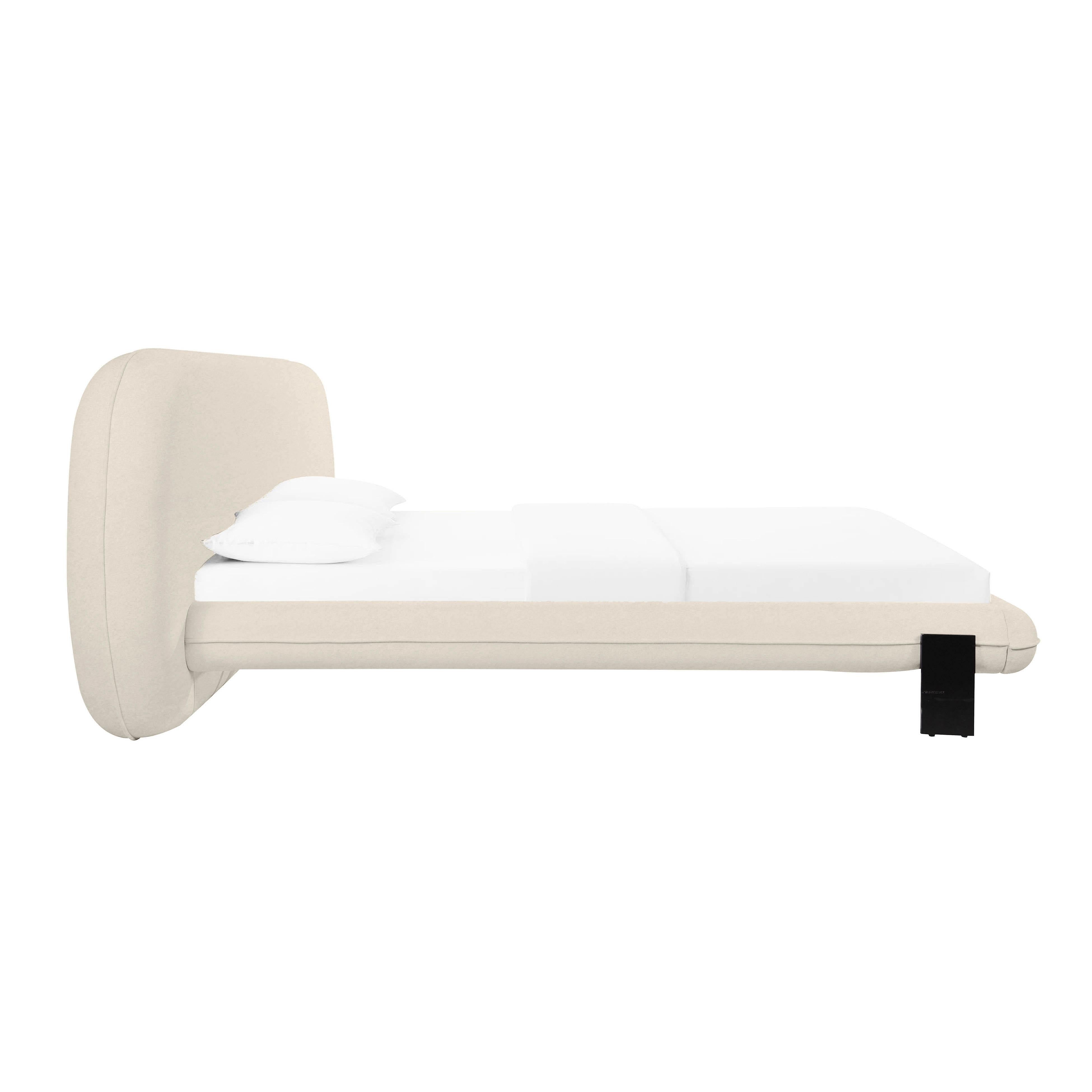 Ophelia Cream Faux Wool King Bed