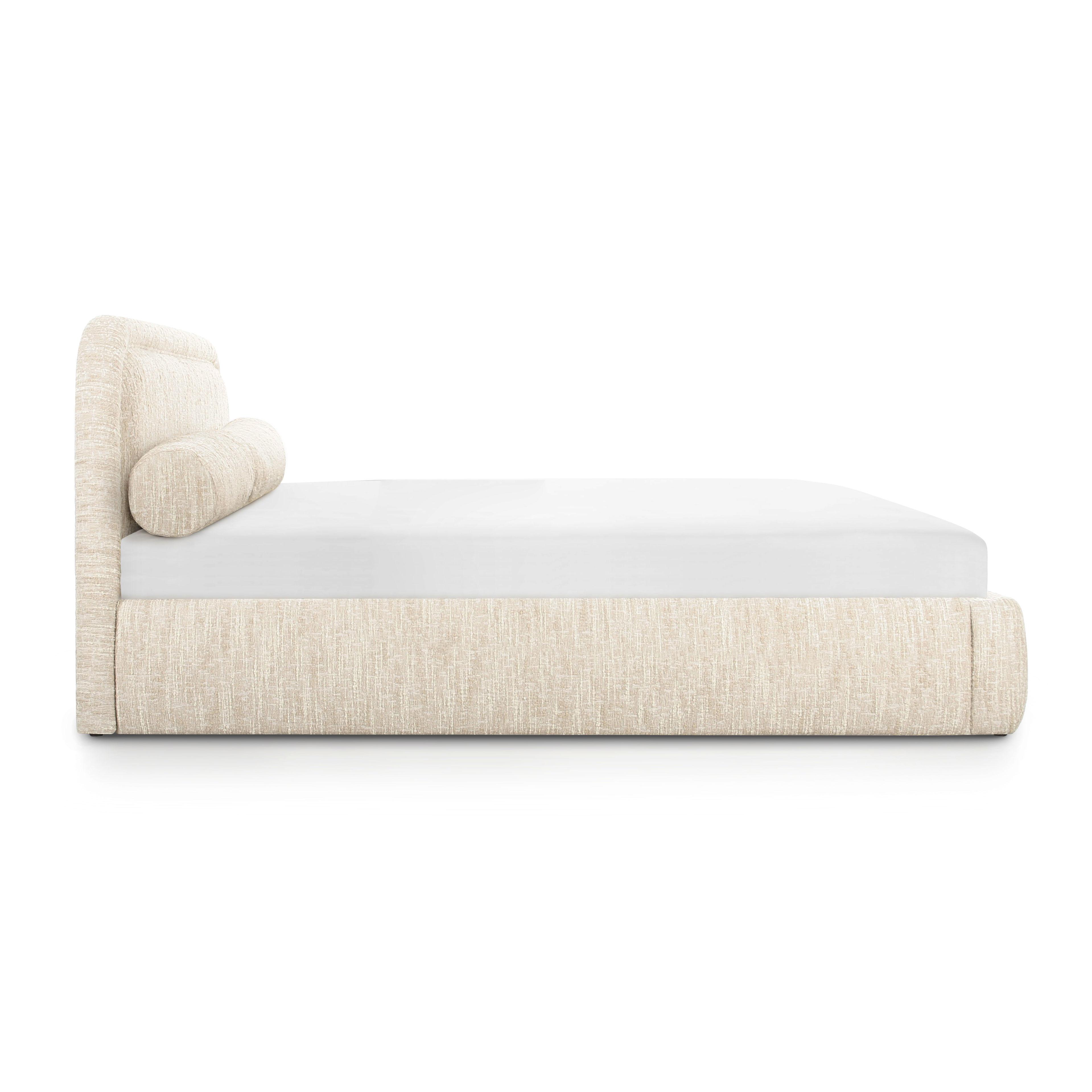 Murielle Cream Heavy Knubby Boucle King Bed