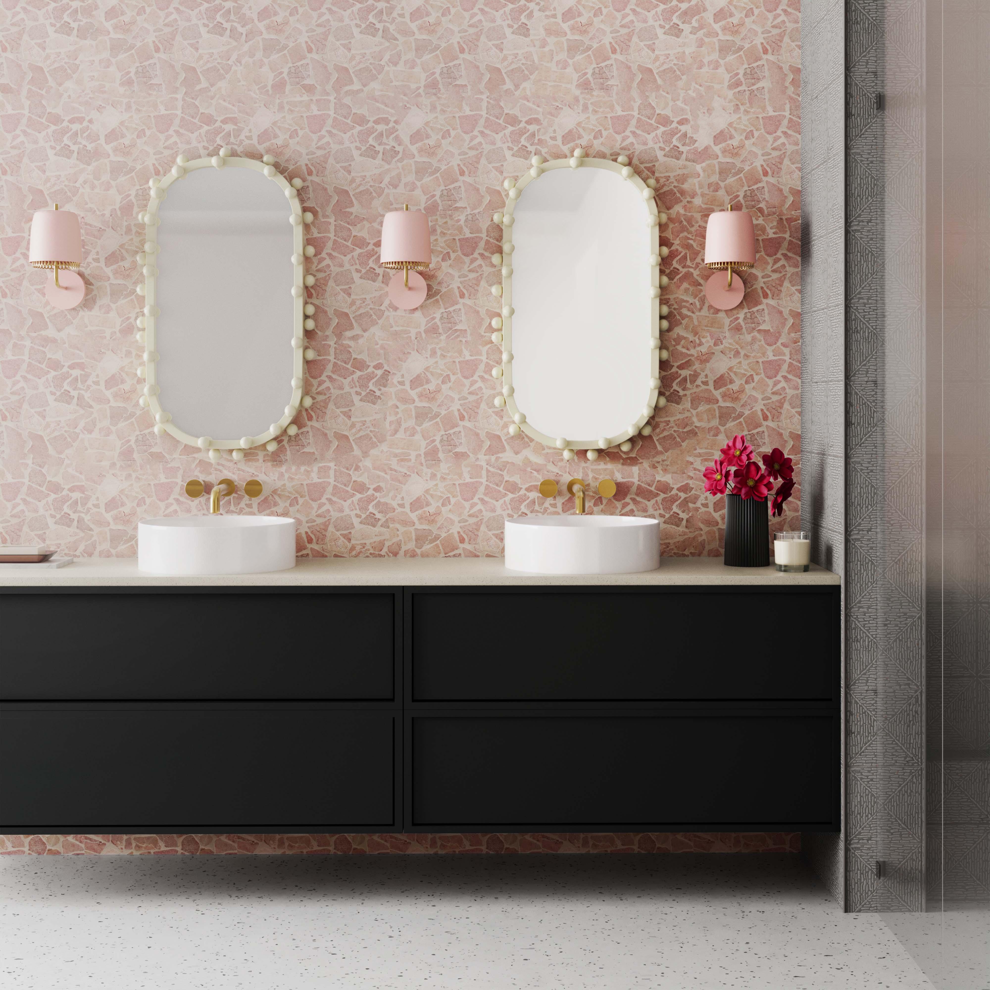 Bubbles Ivory Oval Wall Mirror - UK