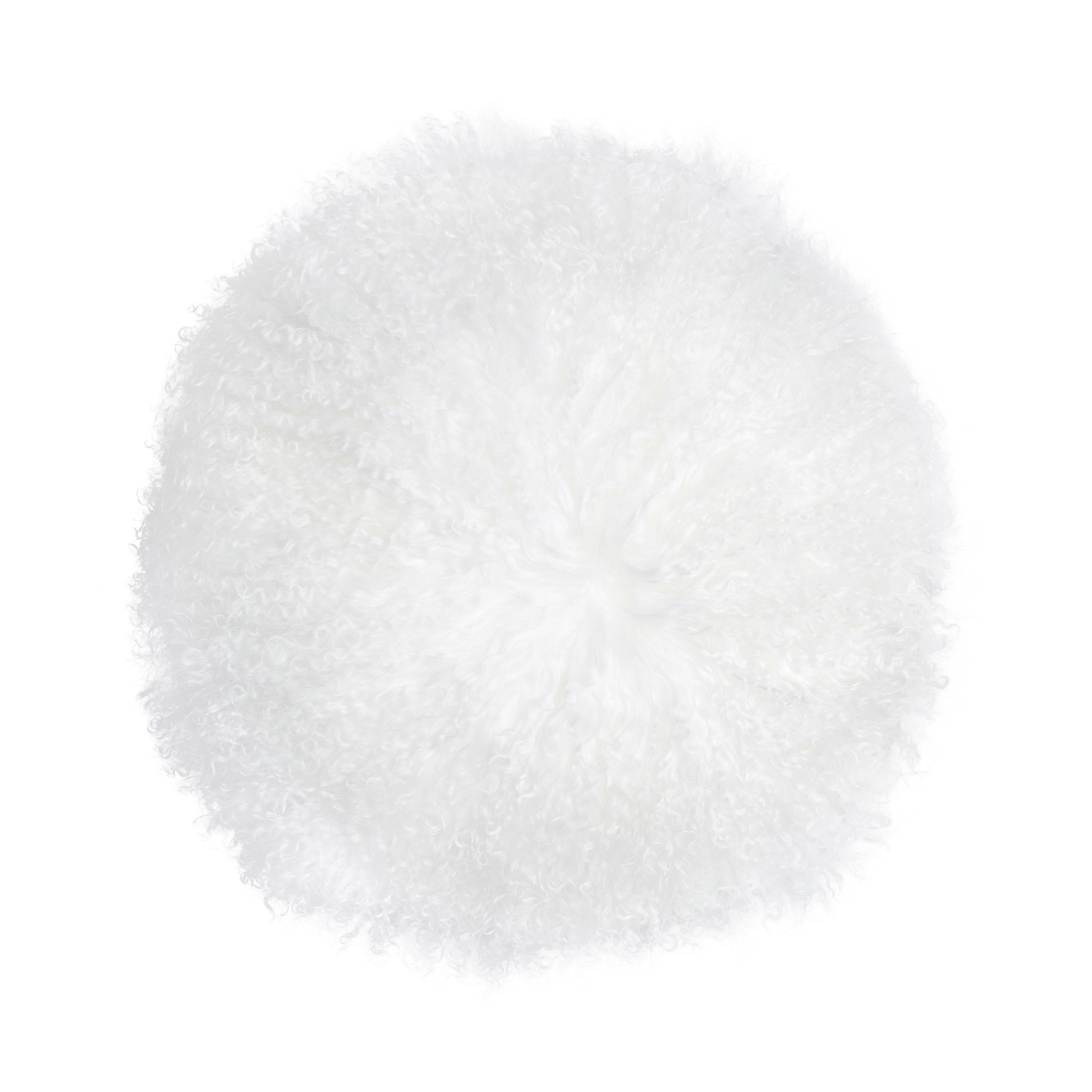 New Zealand White Sheepskin 16 Inch Round Pillow