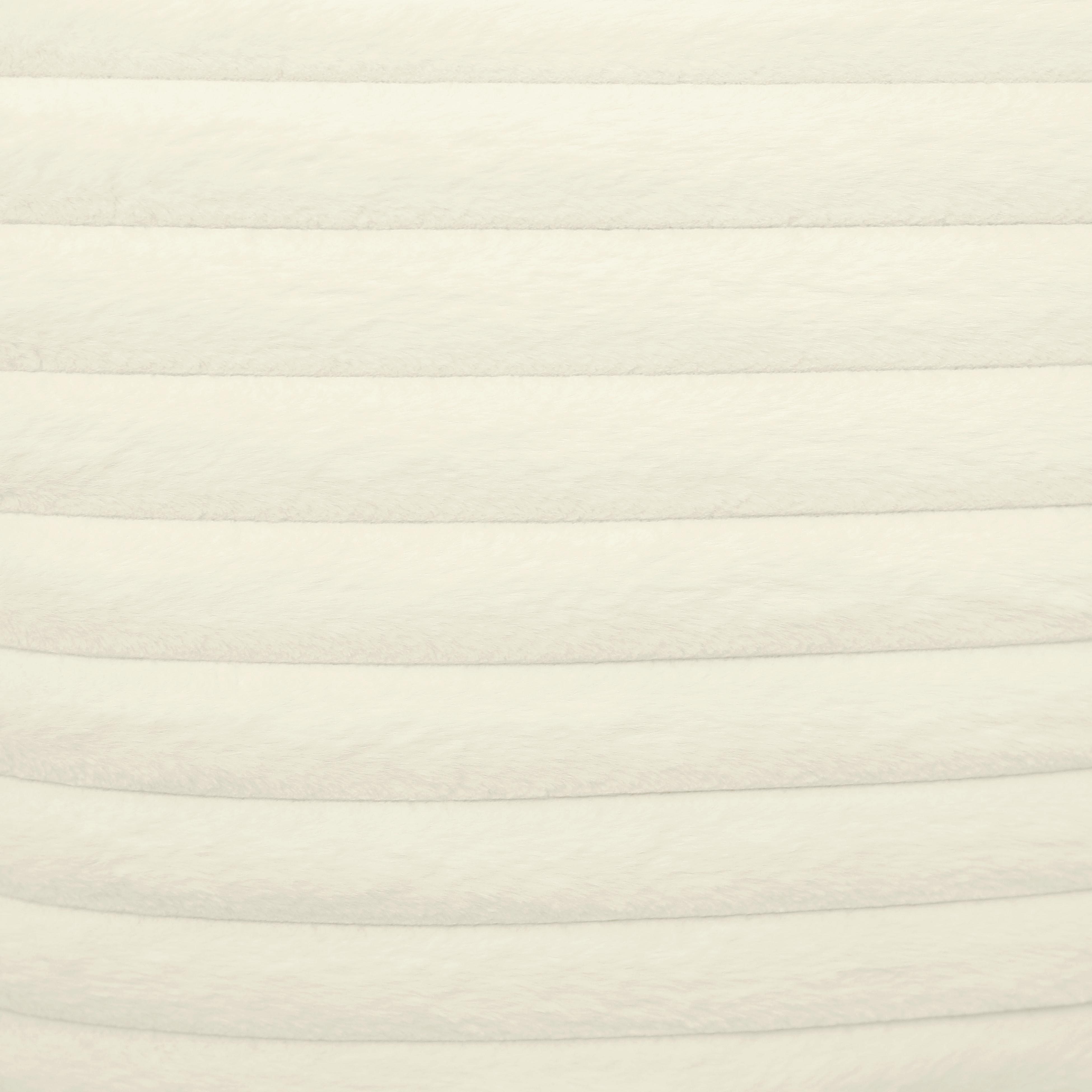 Furry Cream Vegan Fur Rectangular Accent Pillow