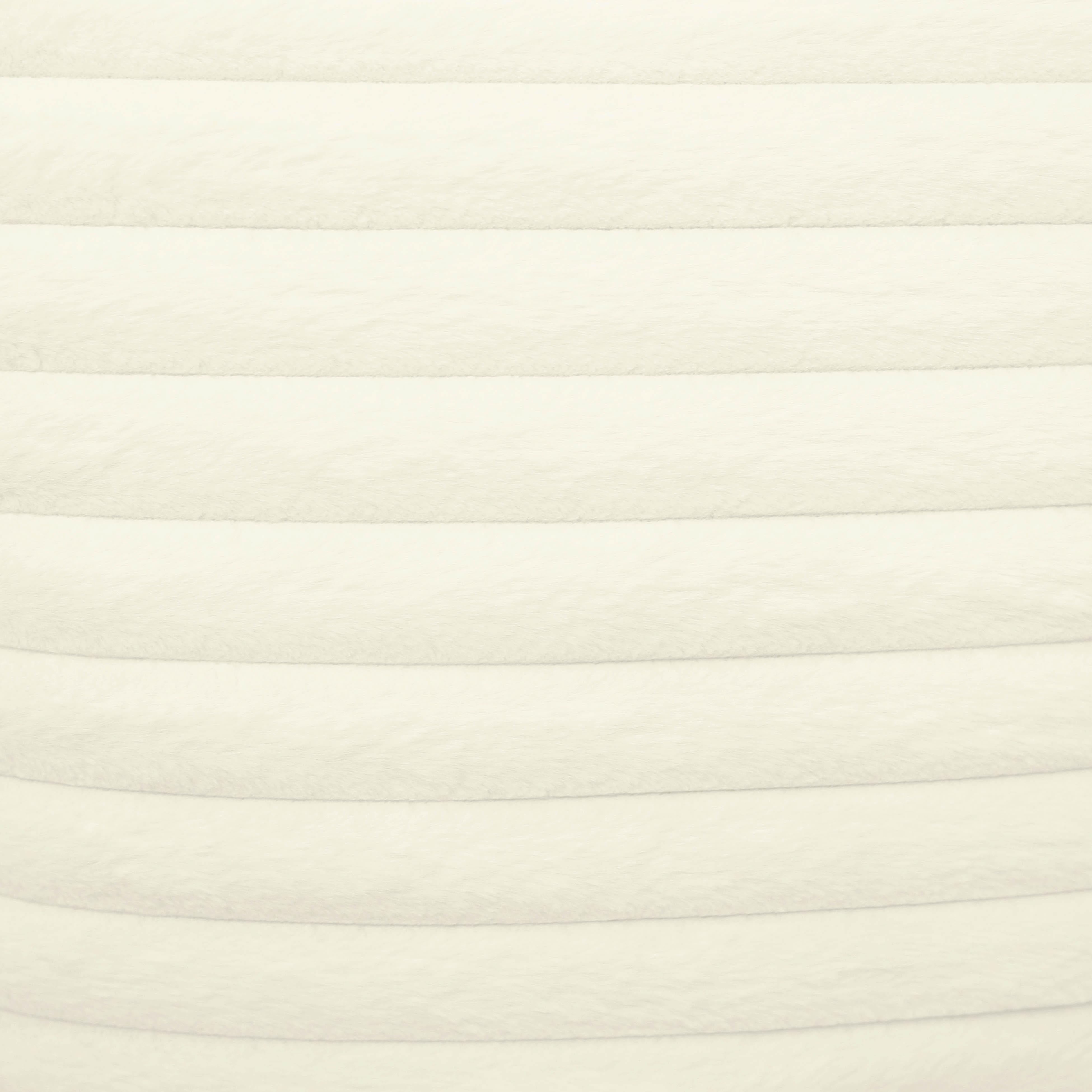 Furry Cream Vegan Fur Square Accent Pillow