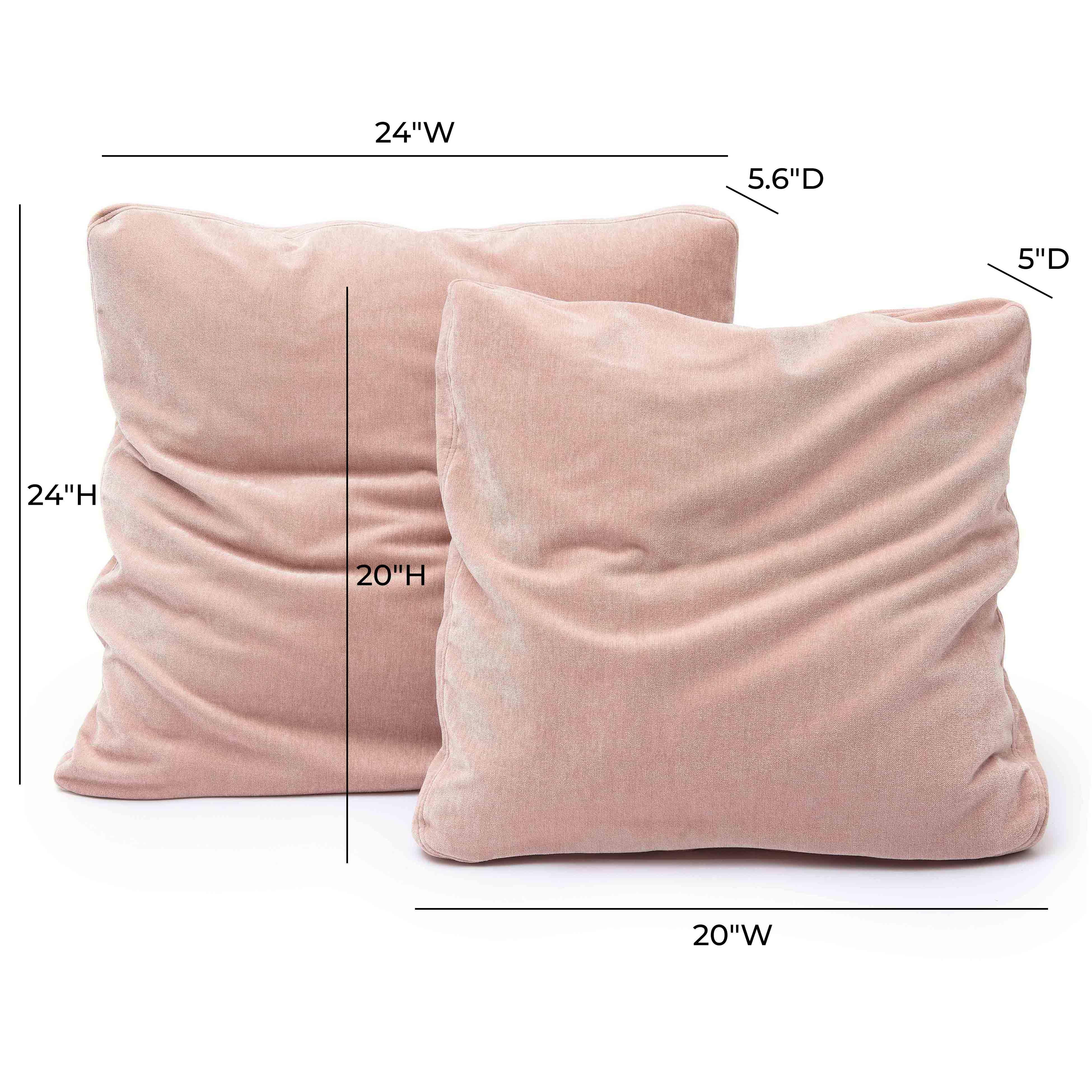 Tipsy Rose Upcycled Chenille 24" x 24" Square Floppy Pillow