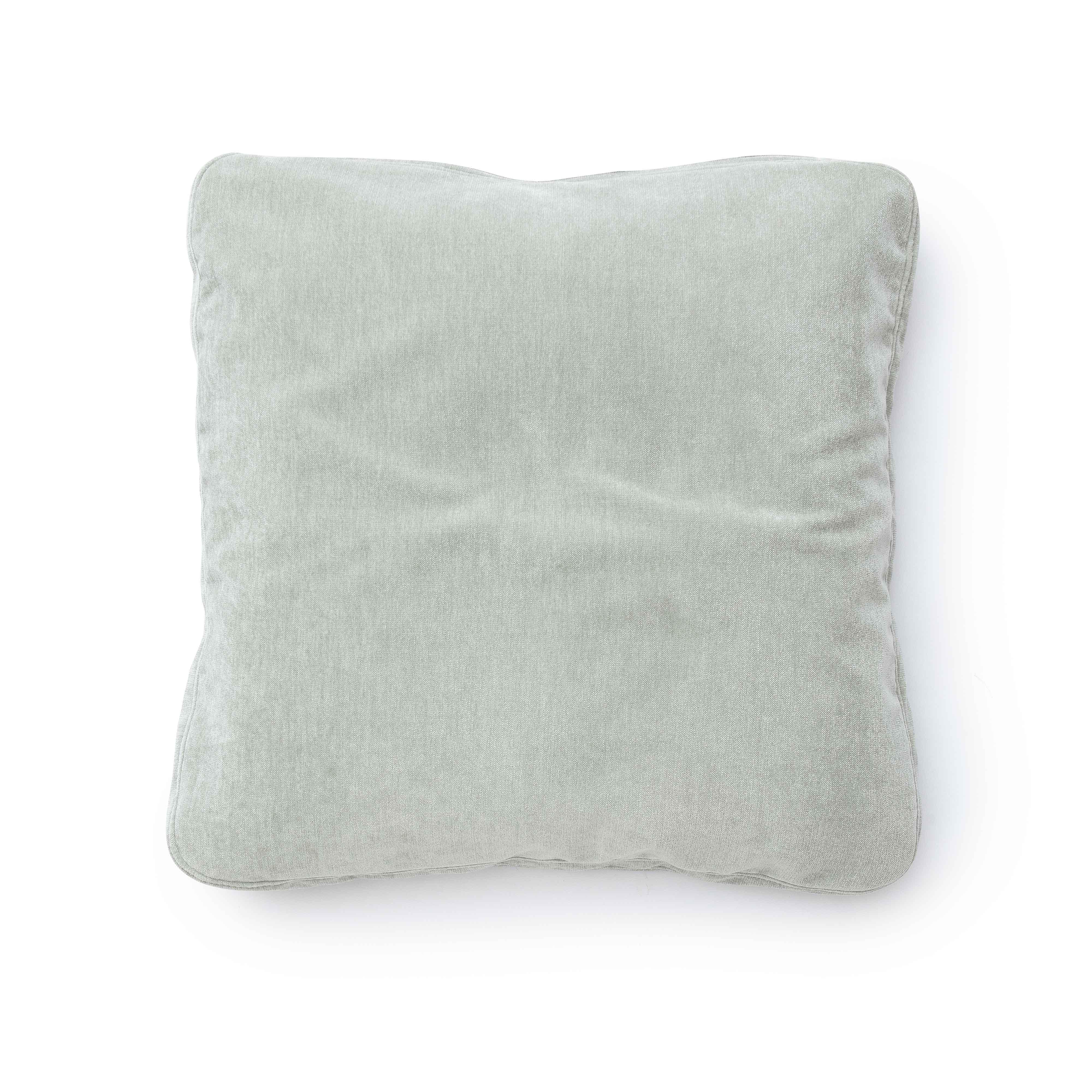 Tipsy Mint Green Upcycled Chenille 24" x 24" Square Floppy Pillow