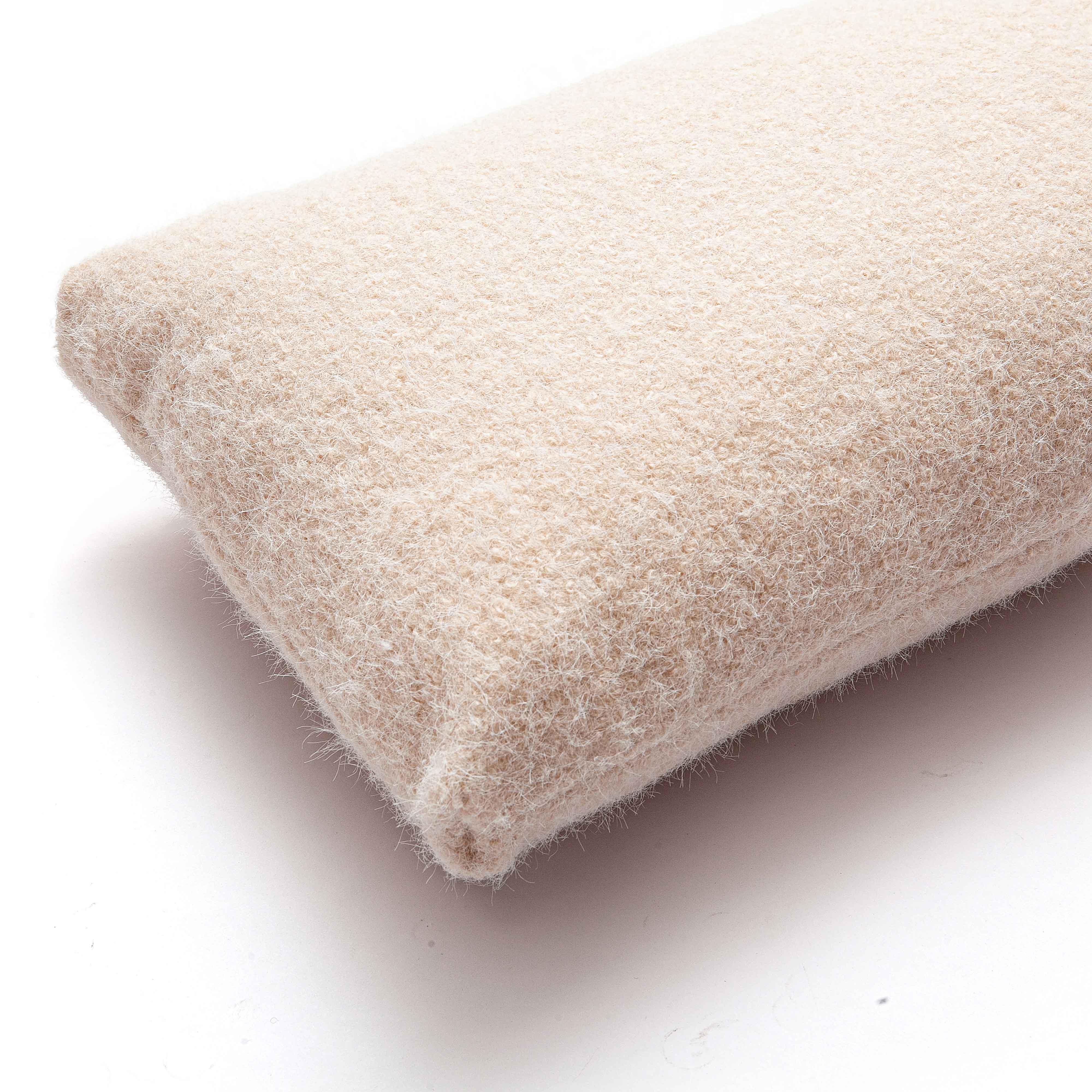 Malolo Rose-Tan Long Mohair 20 x 12 inch Rectangular Vegan-Down Pillow