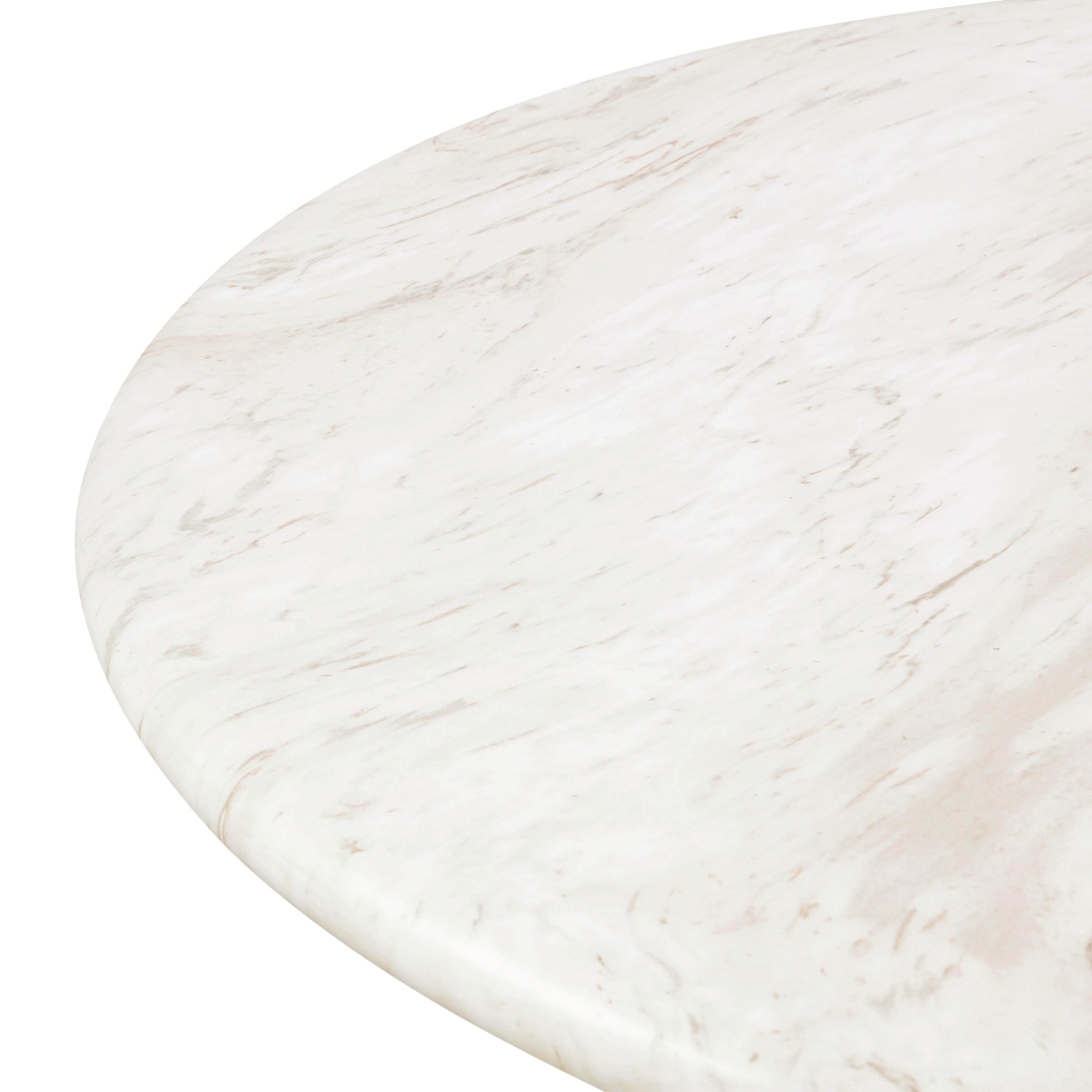 Esme Faux Marble 48" Round Dining Table
