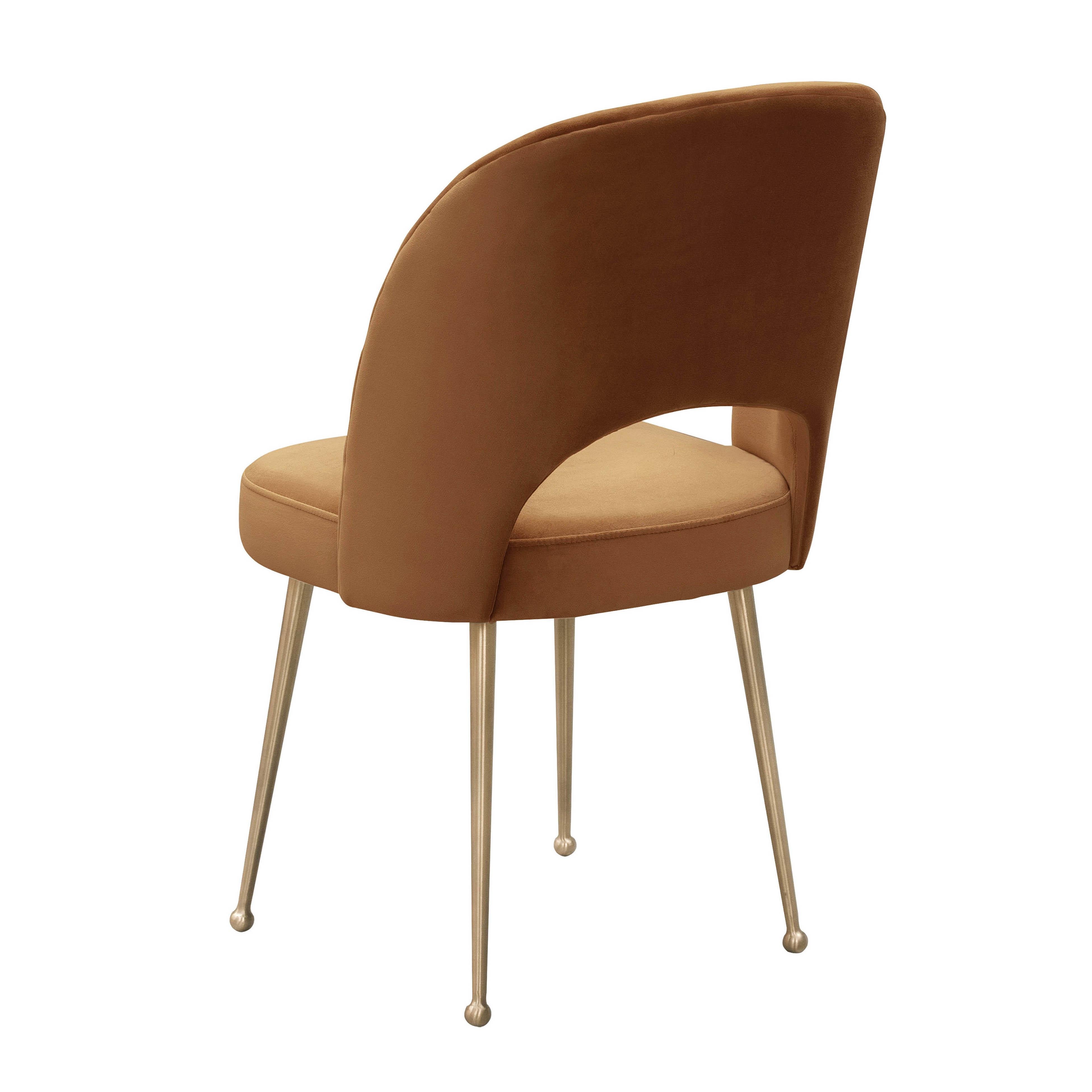 Swell Cognac Velvet Chair - UK