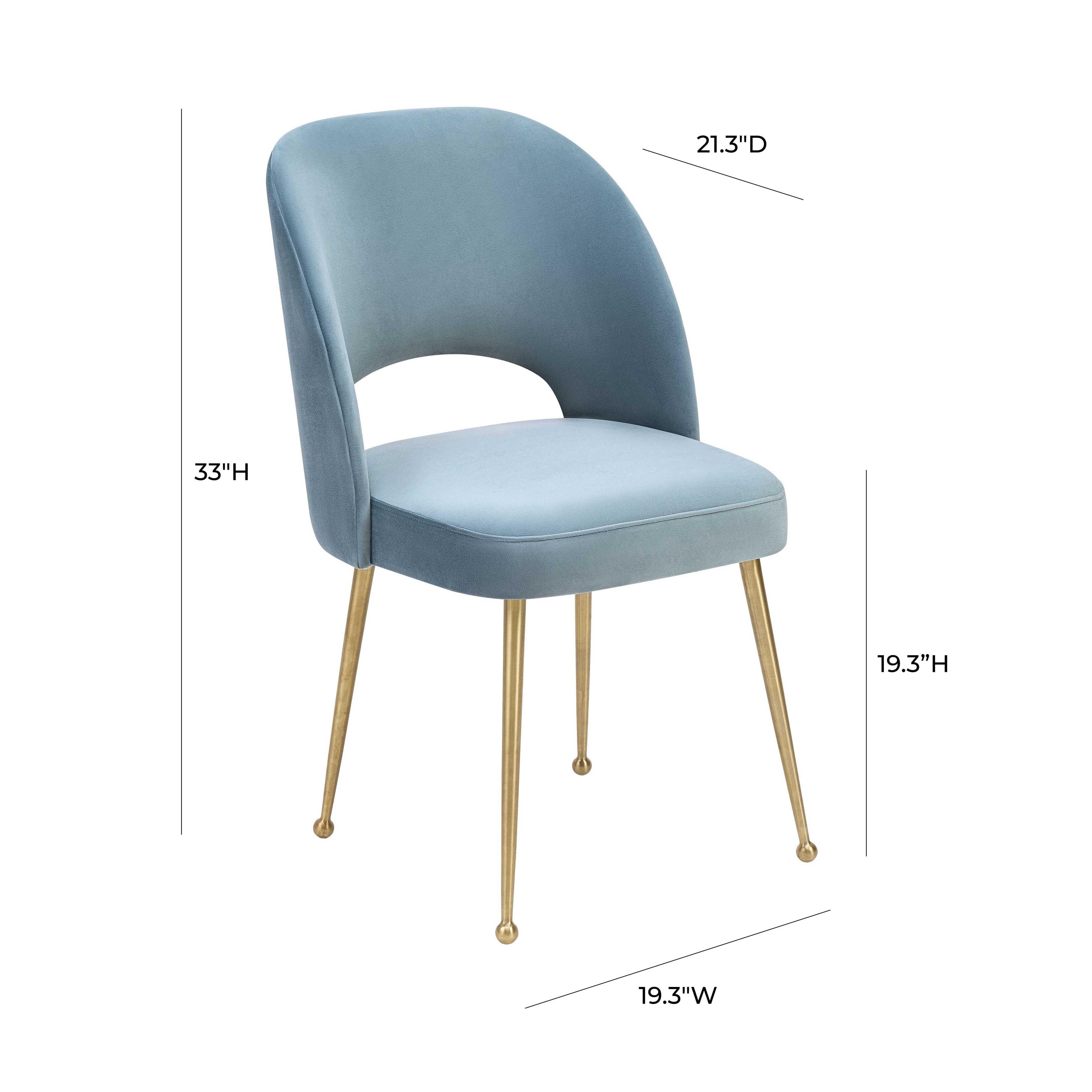 Swell Sea Blue Velvet Chair