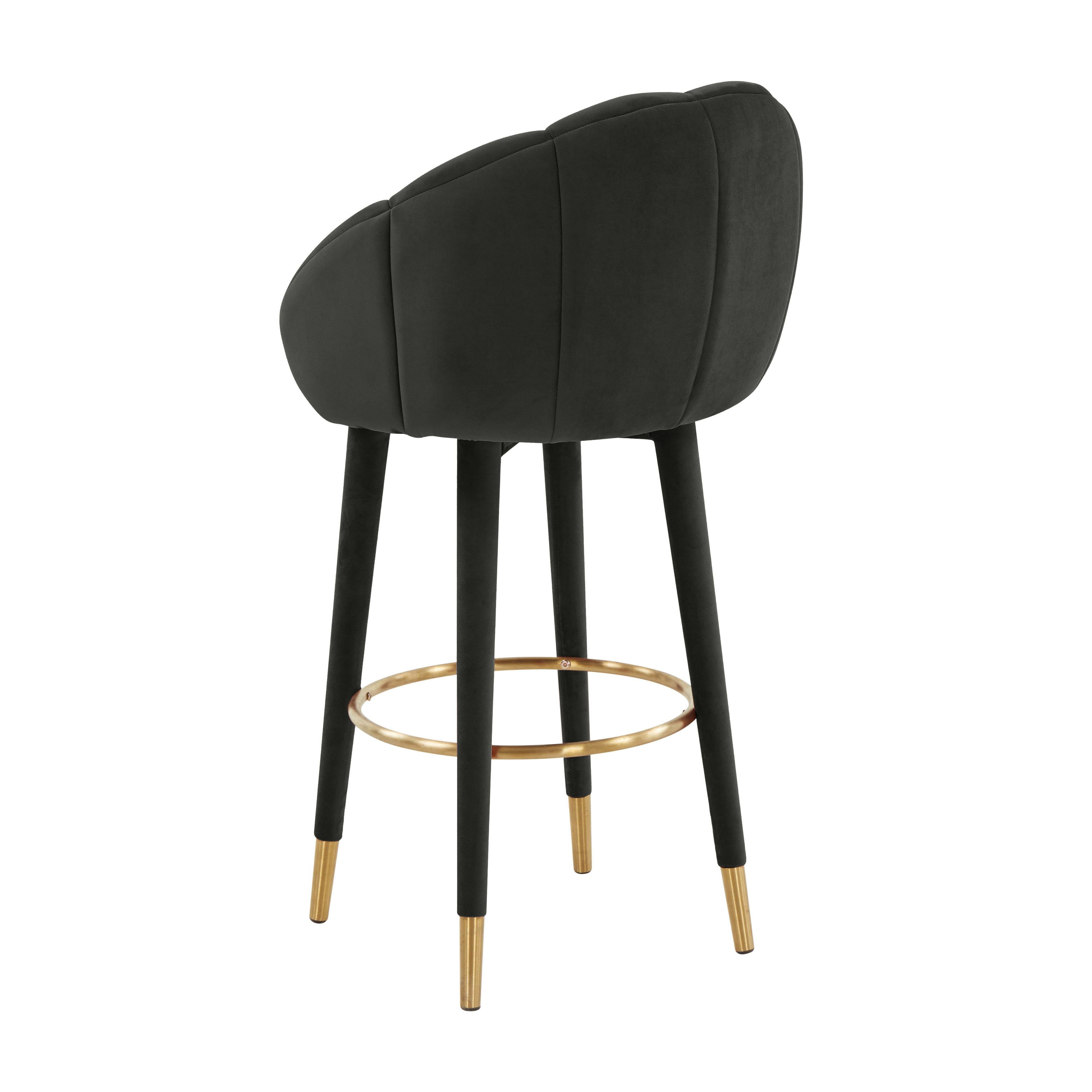 Myla Black Swivel Bar Stool - UK