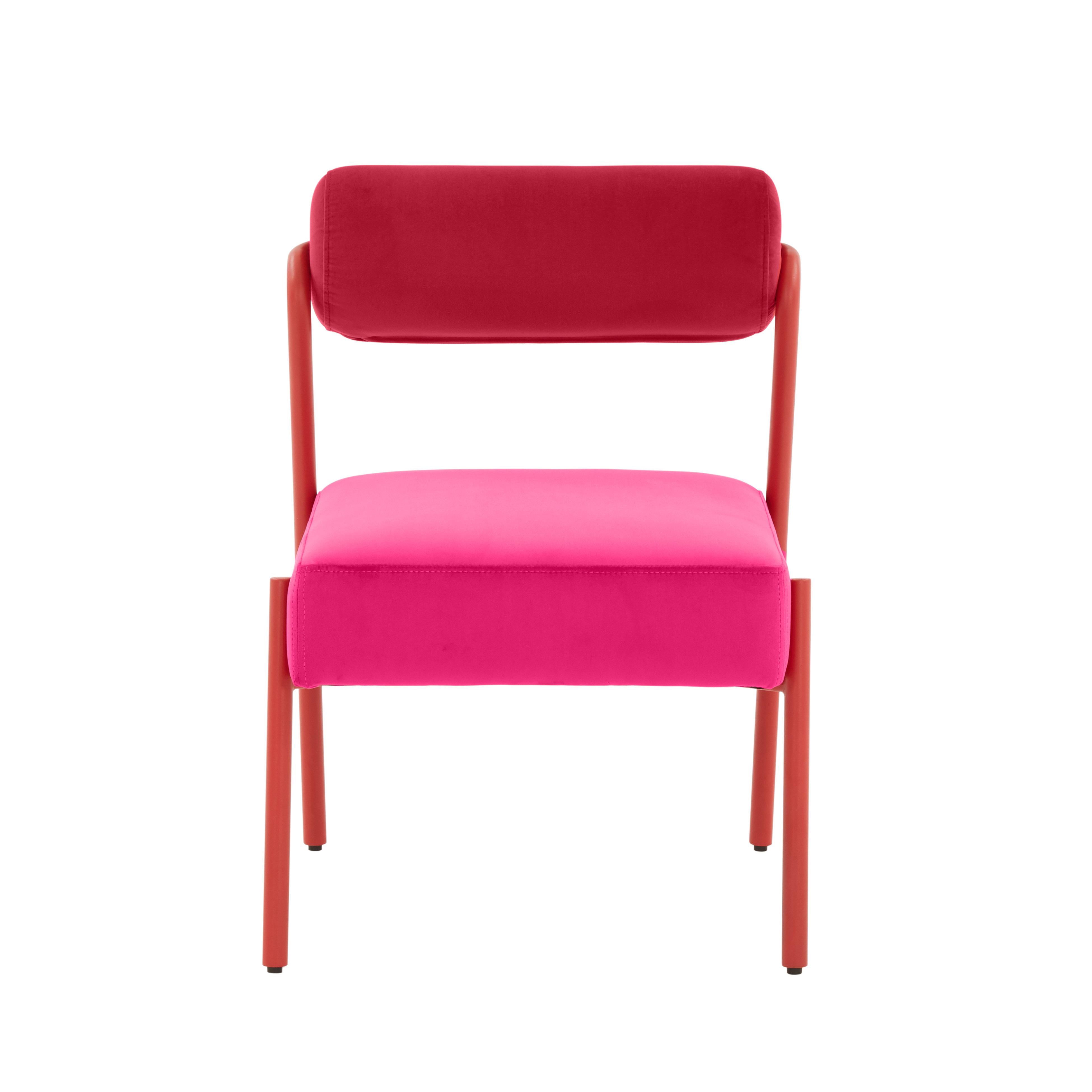 Jolene Hot Pink Velvet Dining Chair - Set of 2 - UK